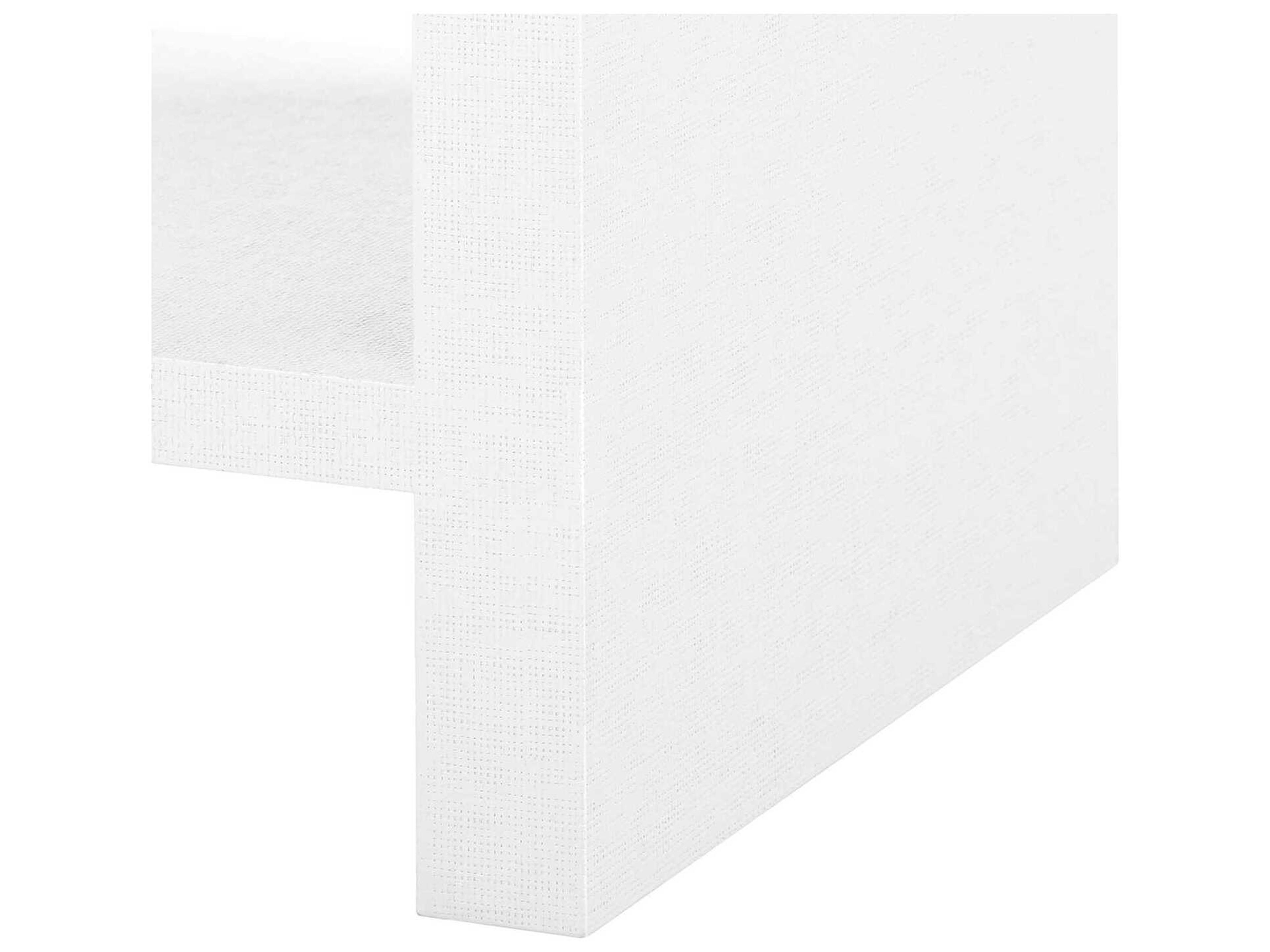 Villa & House Rectangular Wood Chiffon White End Table
