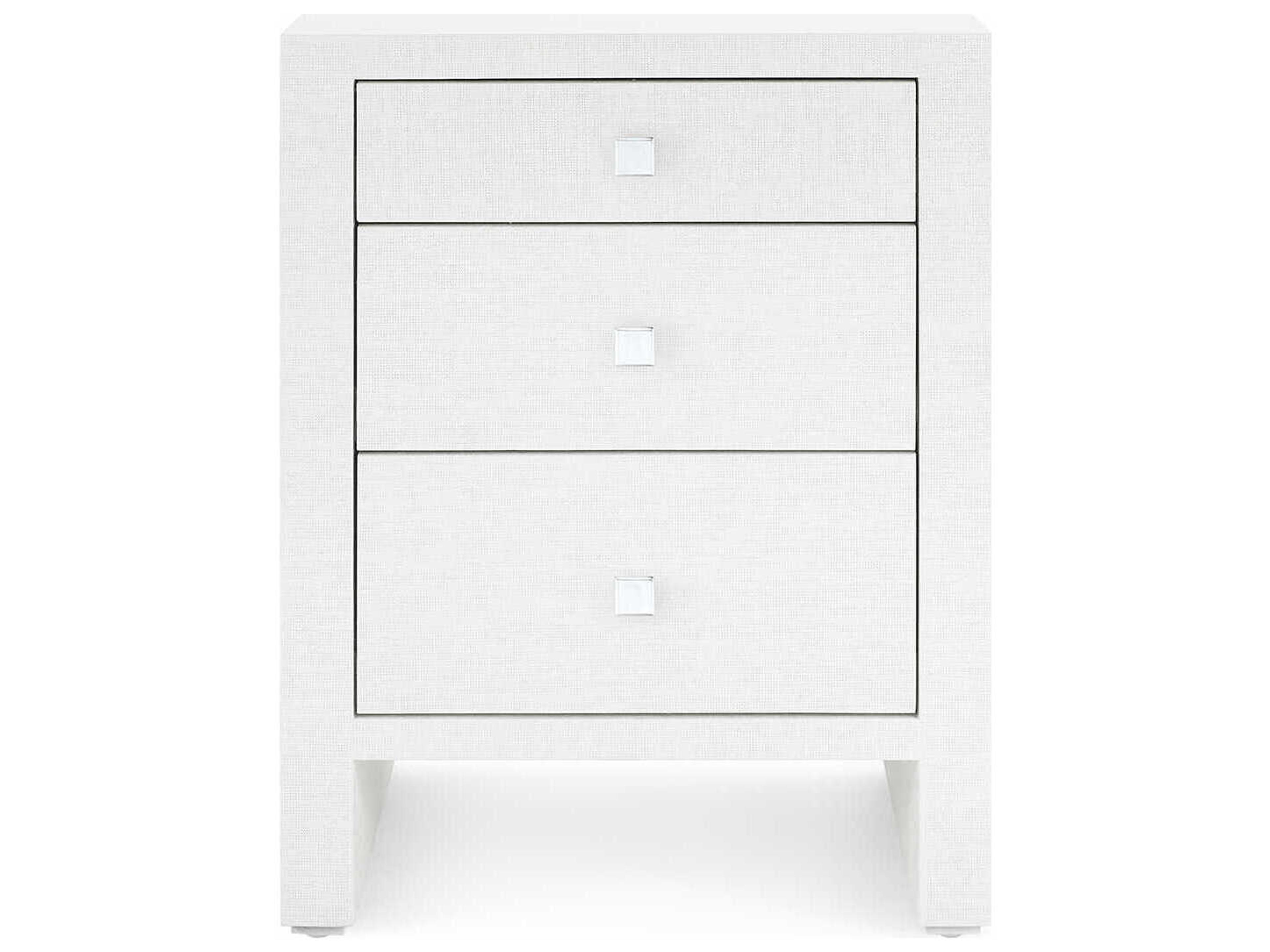 Villa & House Rectangular Wood Chiffon White End Table