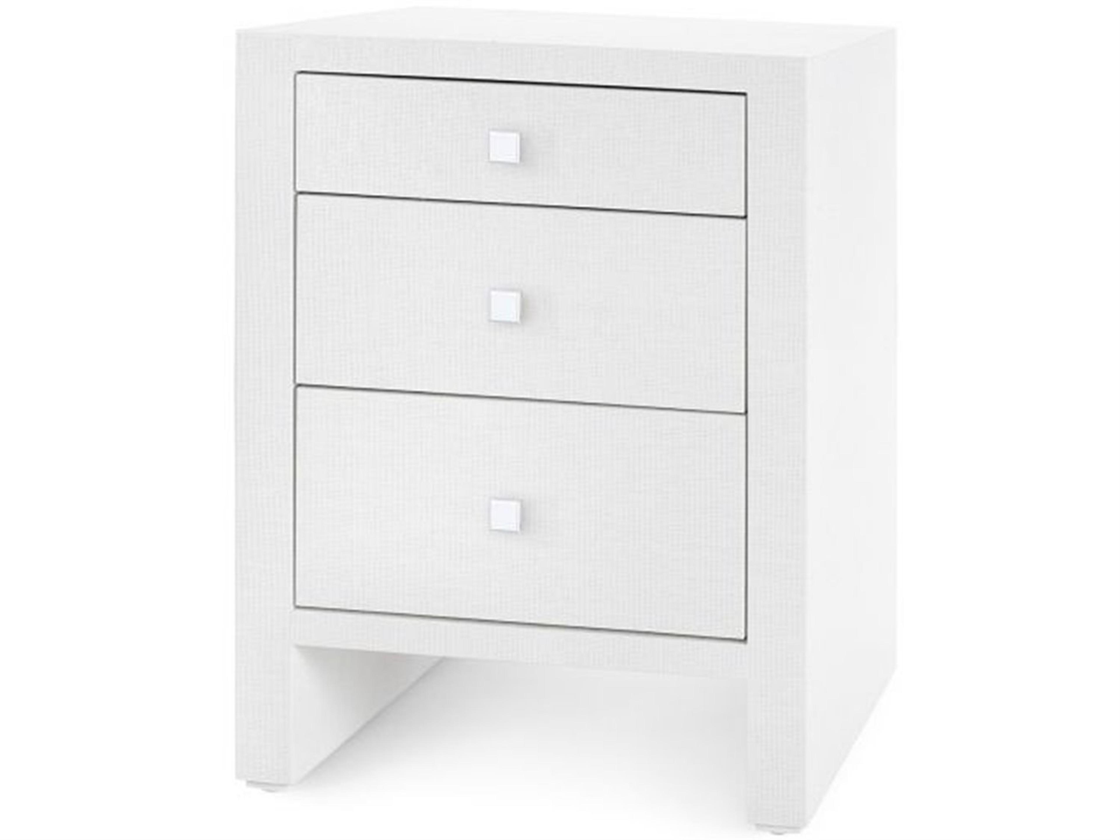 Rectangular Wood Chiffon White End Table