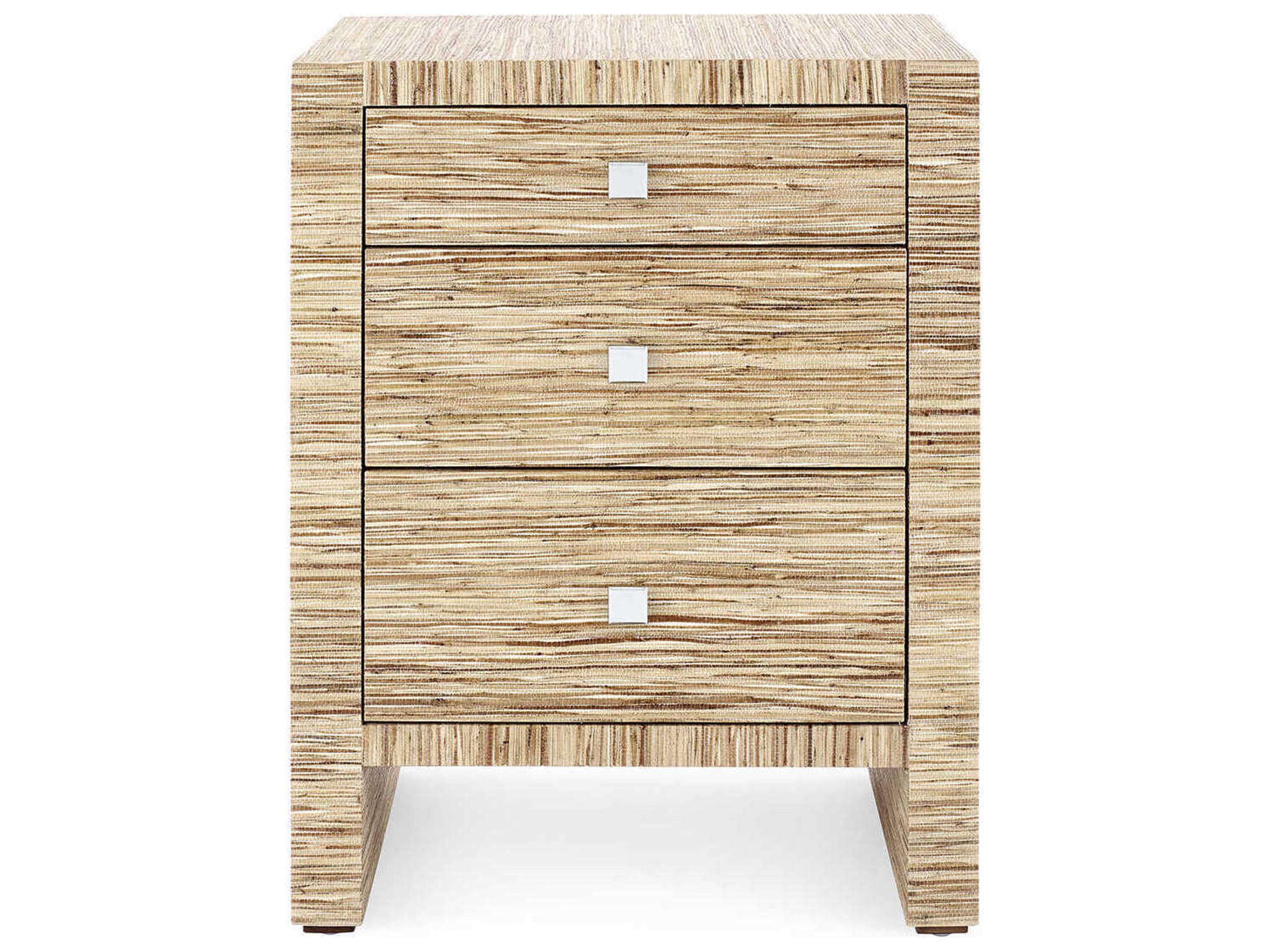 Villa & House Rectangular Wood Papyrus End Table