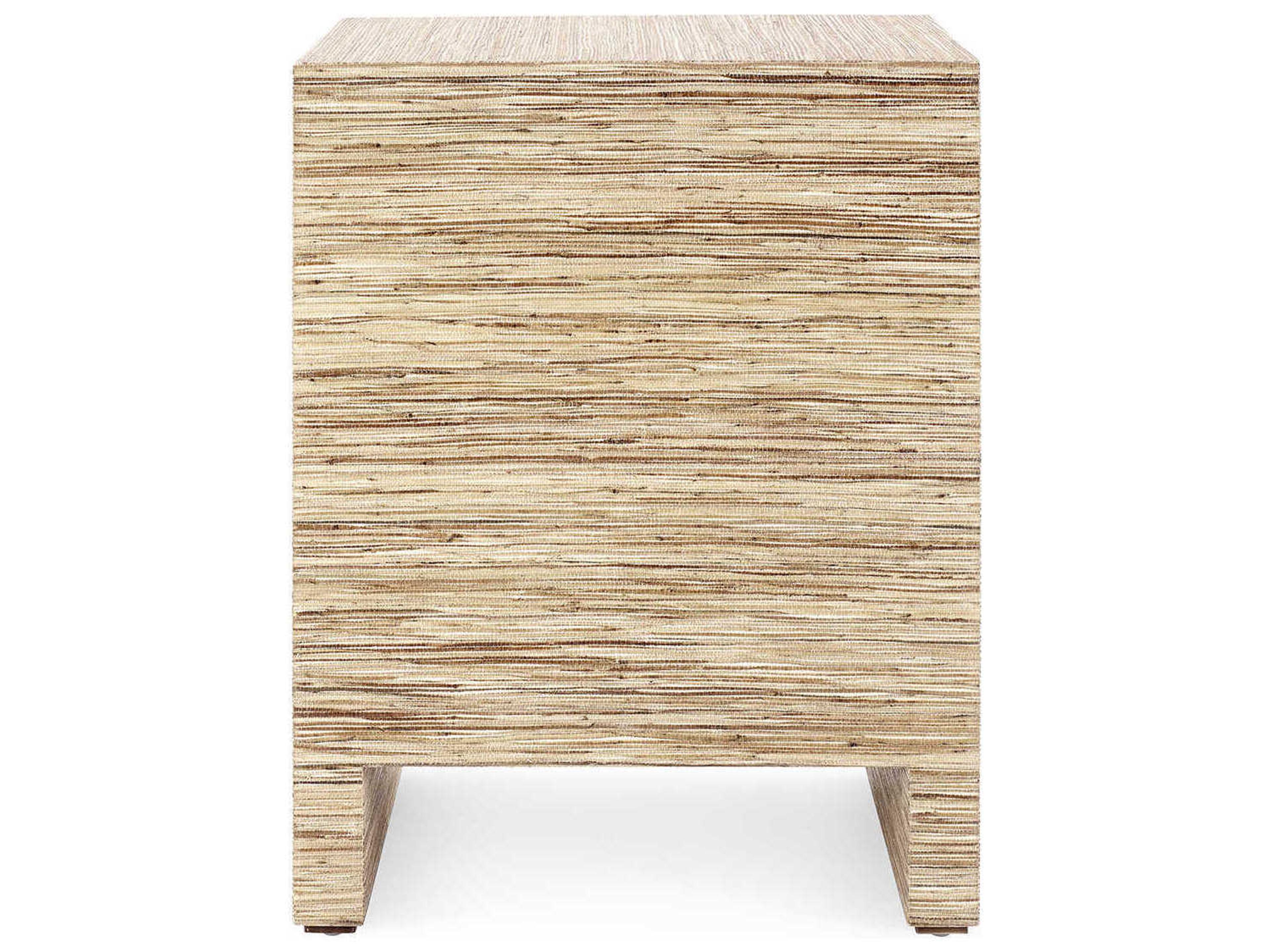 Villa & House Rectangular Wood Papyrus End Table
