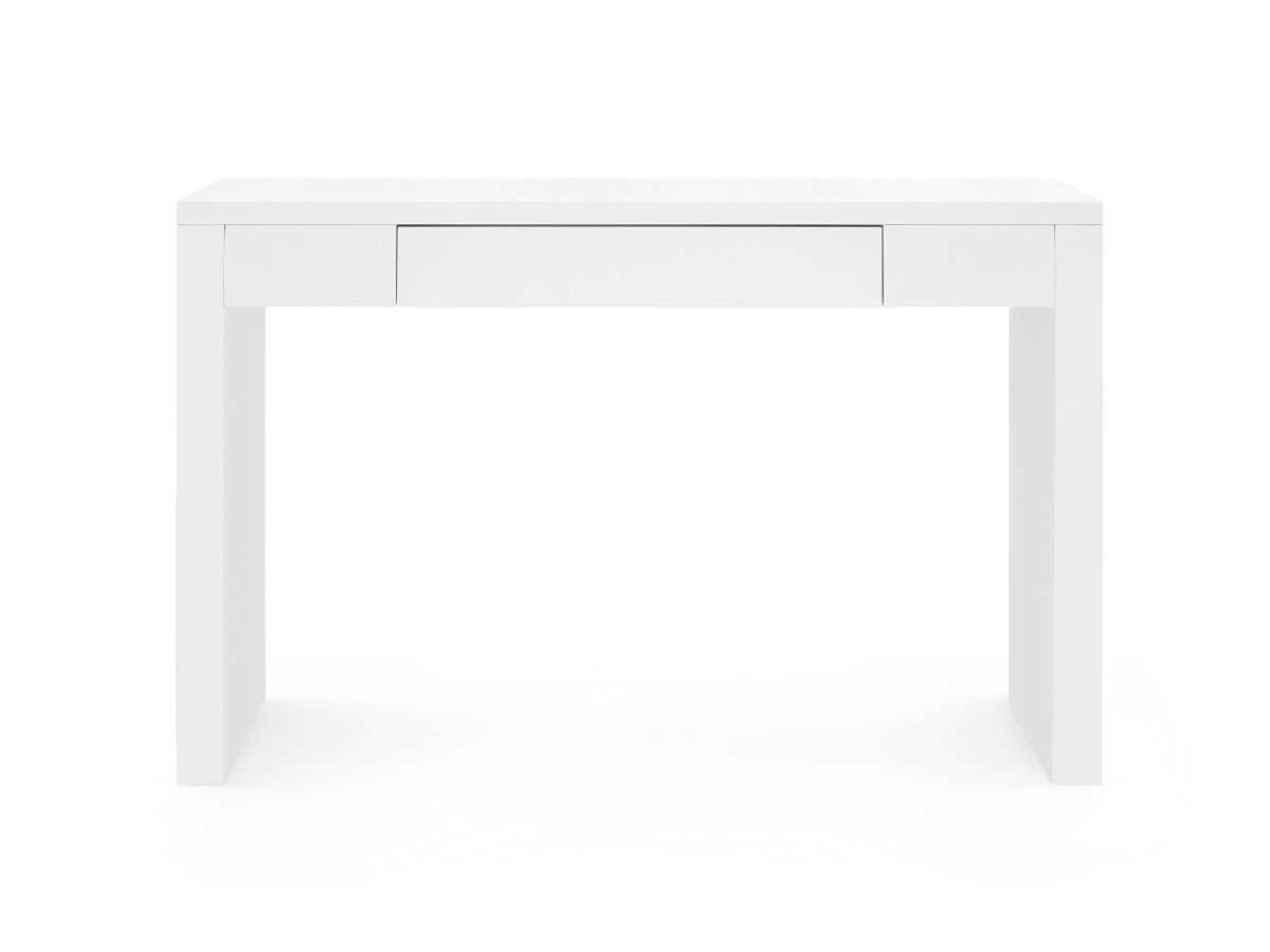 Villa & House Morgan Rectangular Wood Chiffon White Console Table