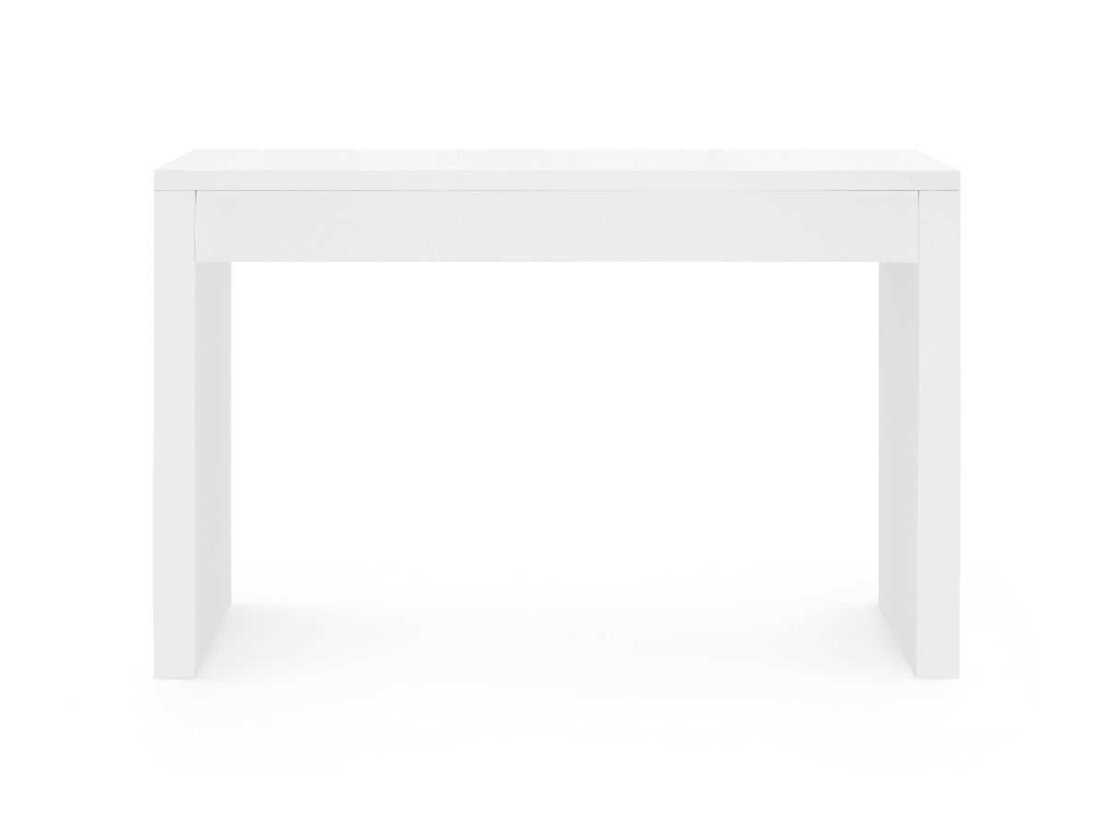 Villa & House Morgan Rectangular Wood Chiffon White Console Table