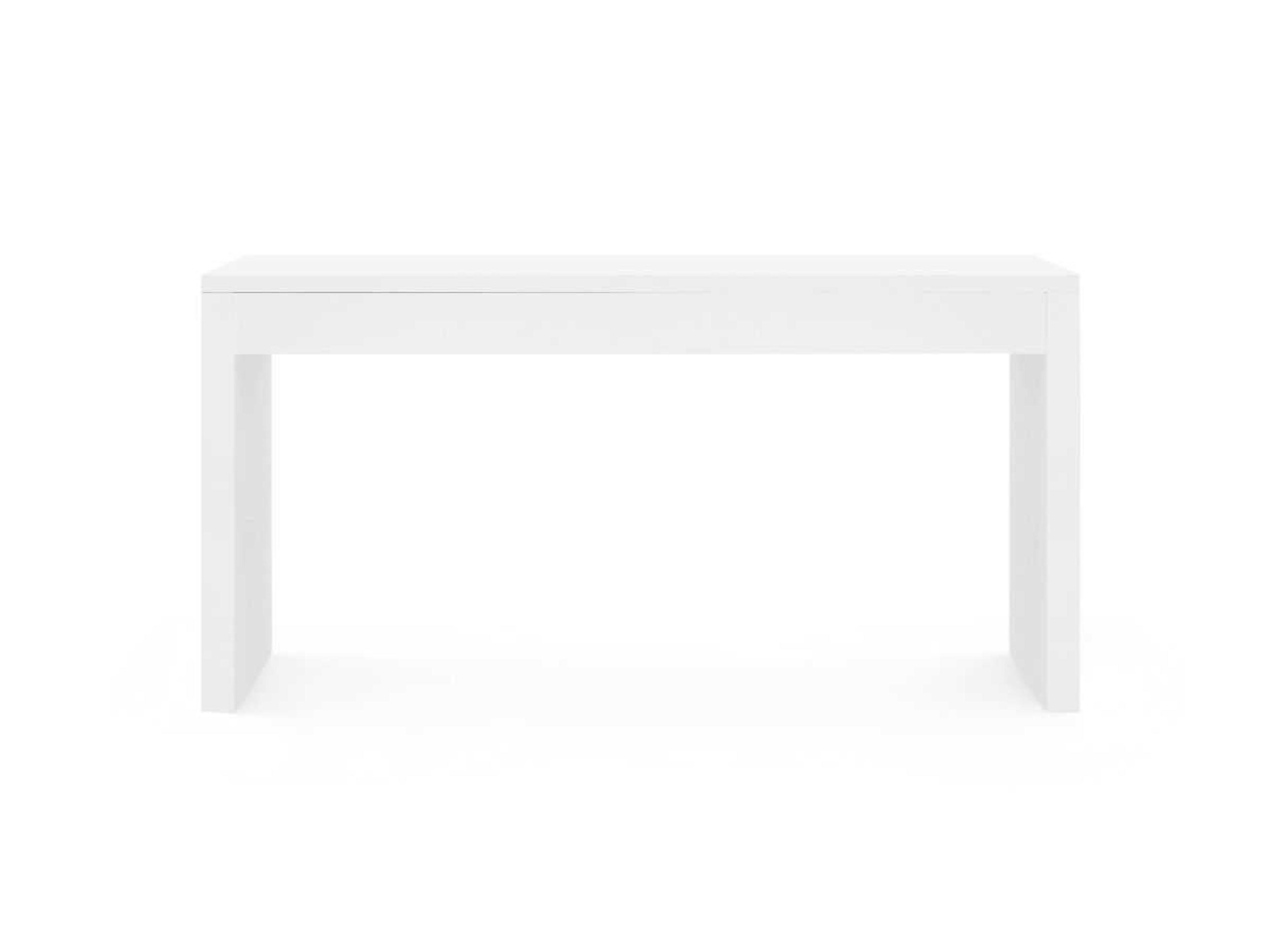 Villa & House Morgan Rectangular Wood Chiffon White Console Table