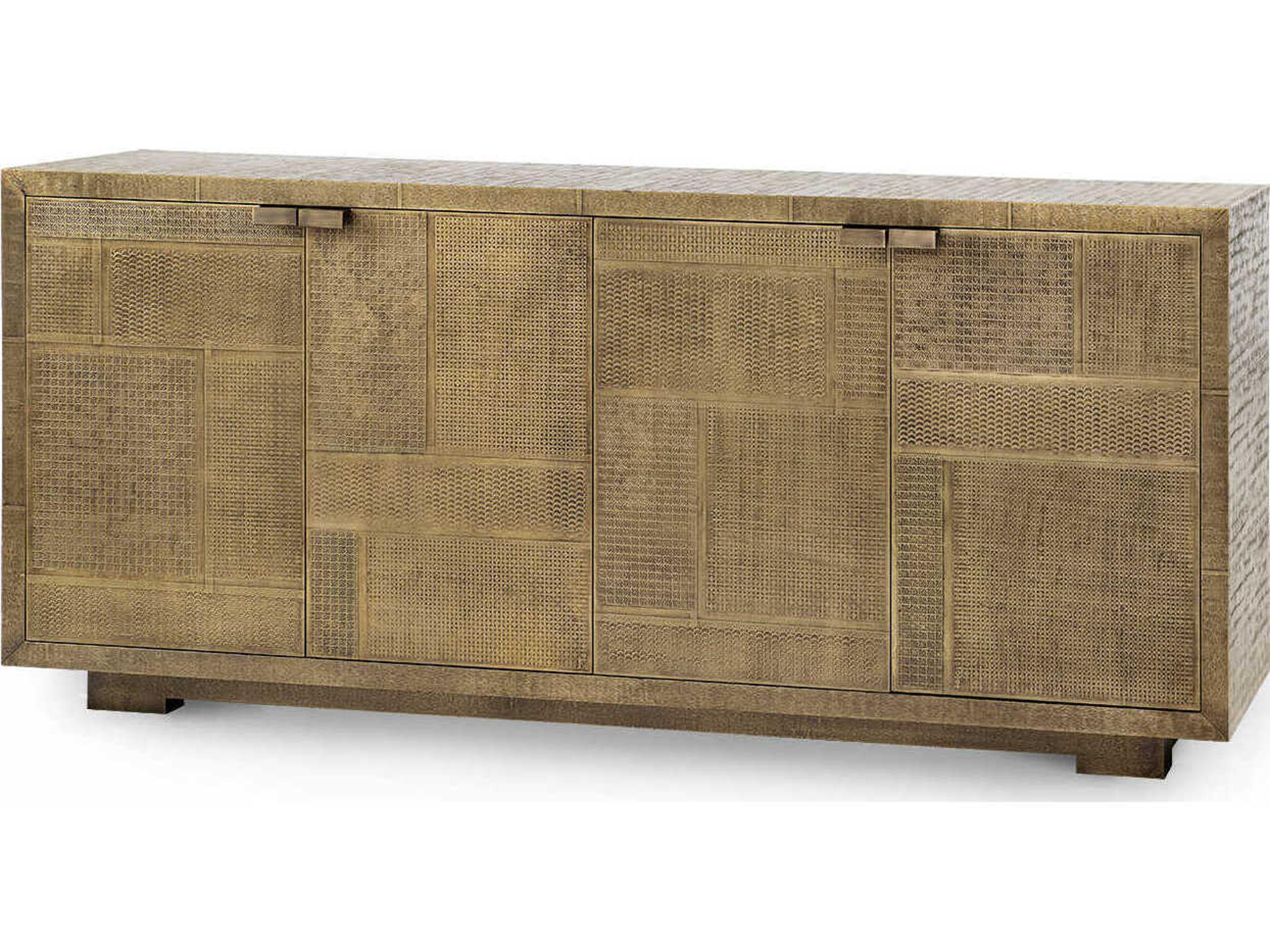 72" Antique Brass Sideboard
