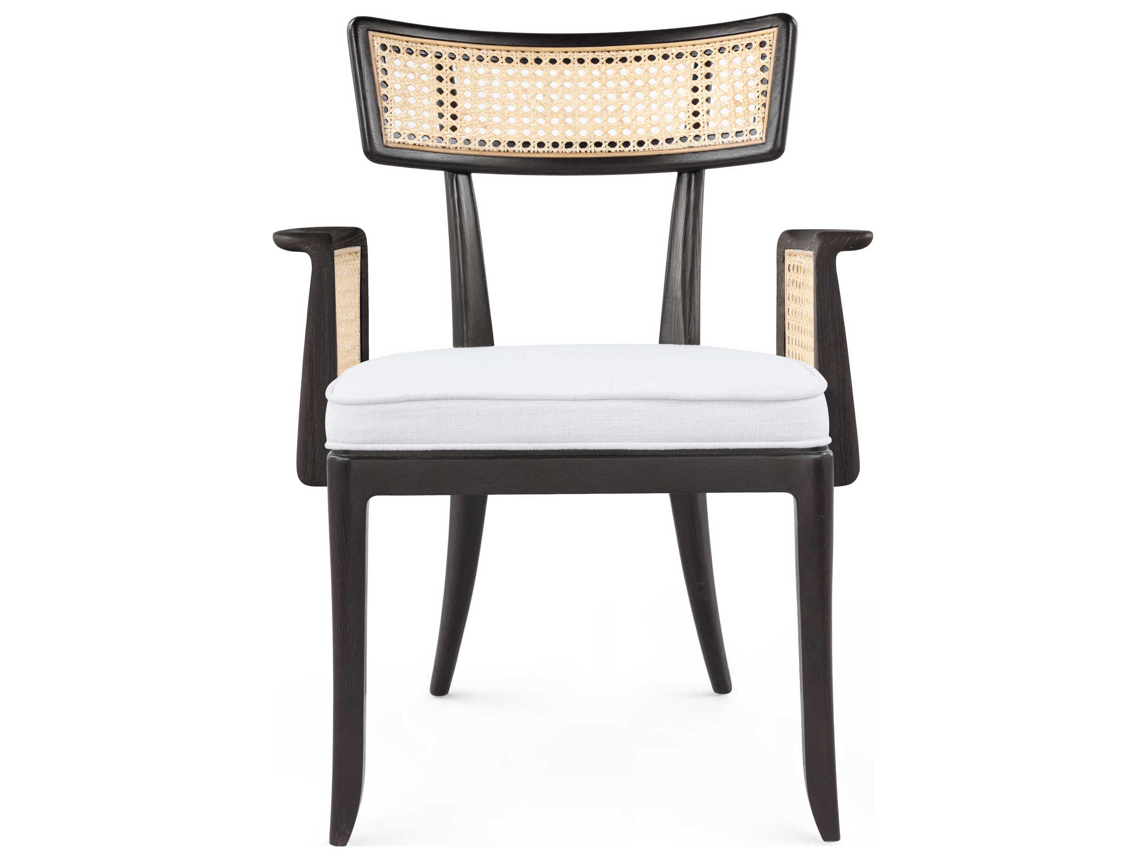 Villa & House Black Upholstered Arm Dining Chair