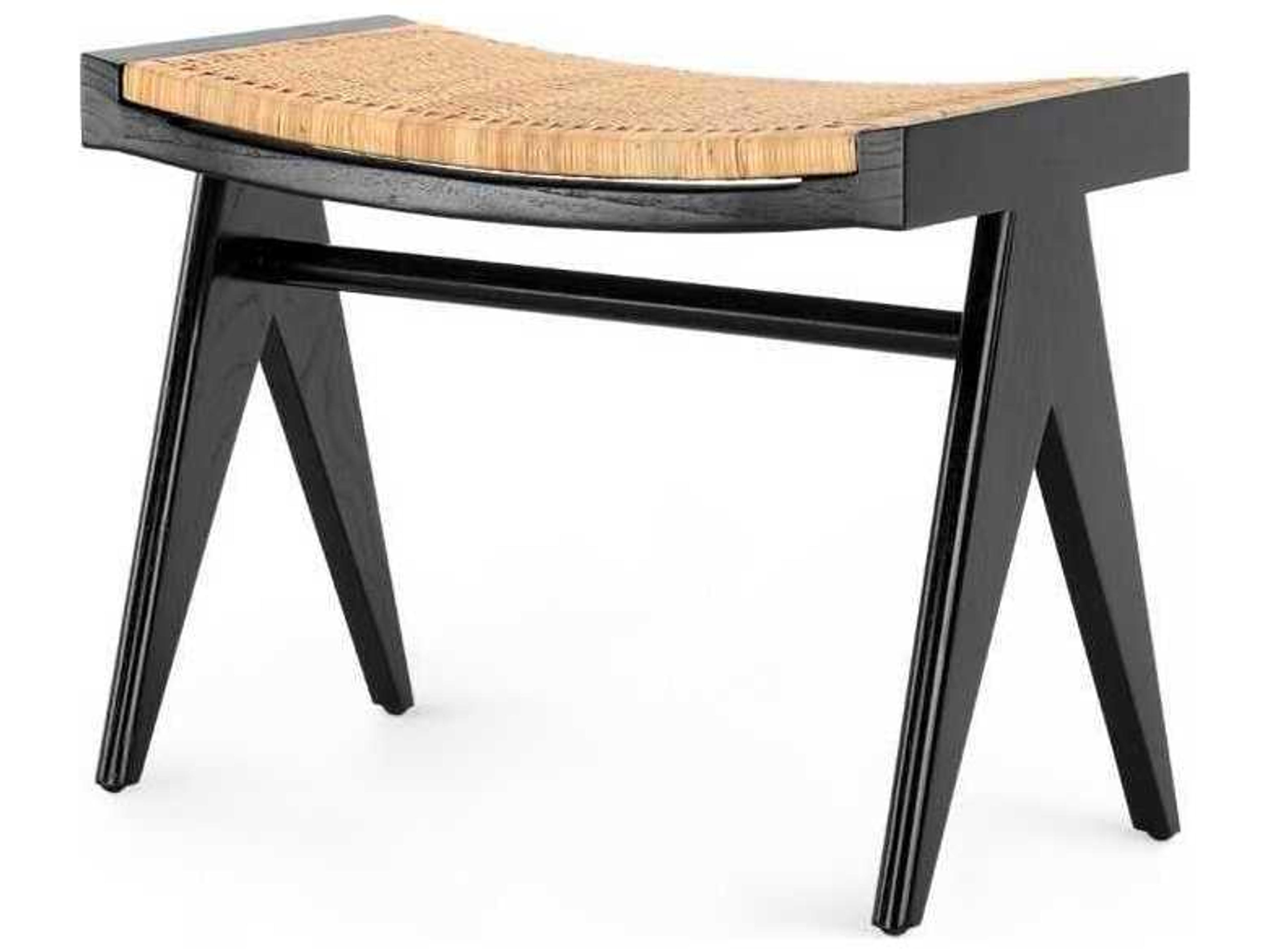 Ebony Black Accent Stool