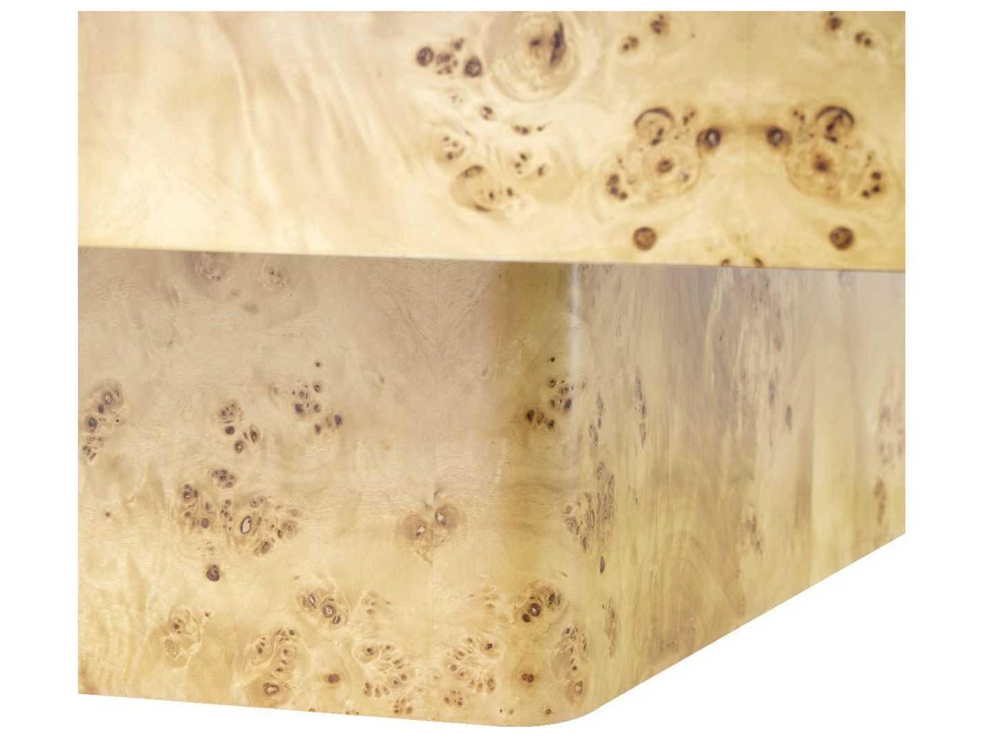 Villa & House Norma Square Wood Burl Coffee Table