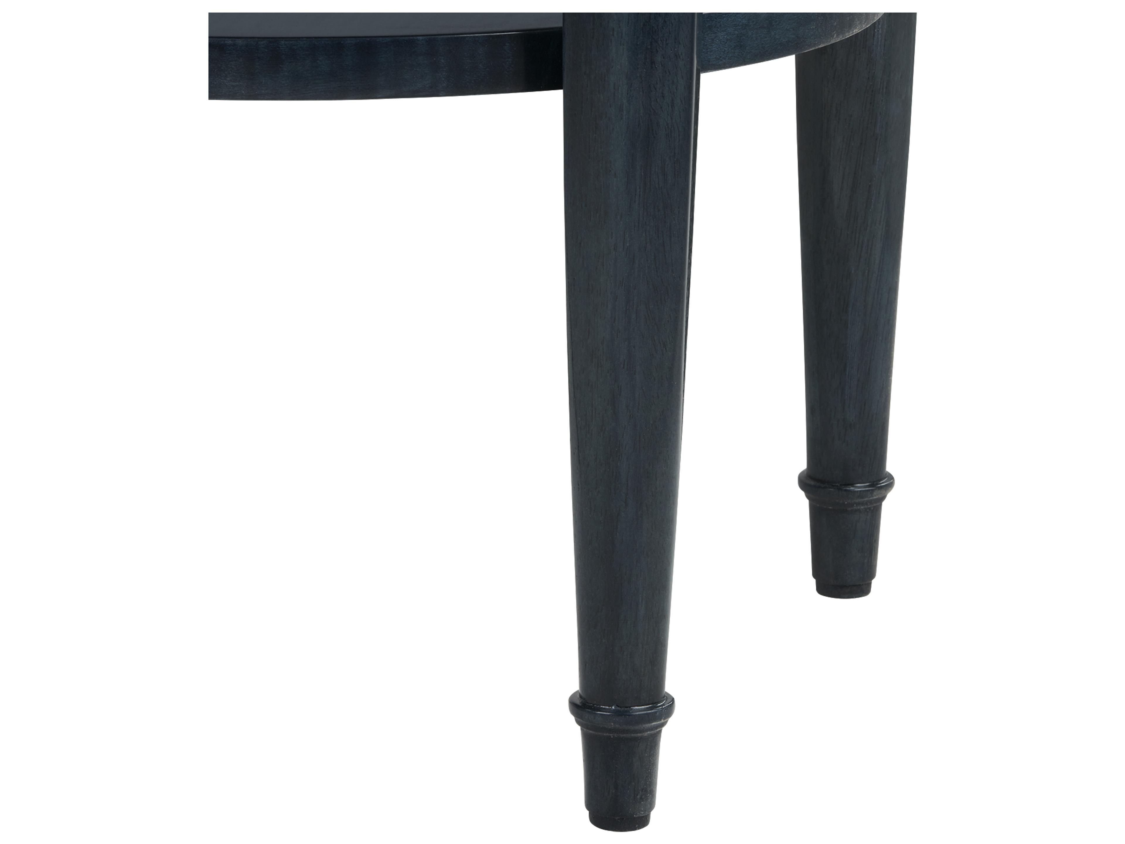 Villa & House Natalie Round Wood Dusky Ocean End Table