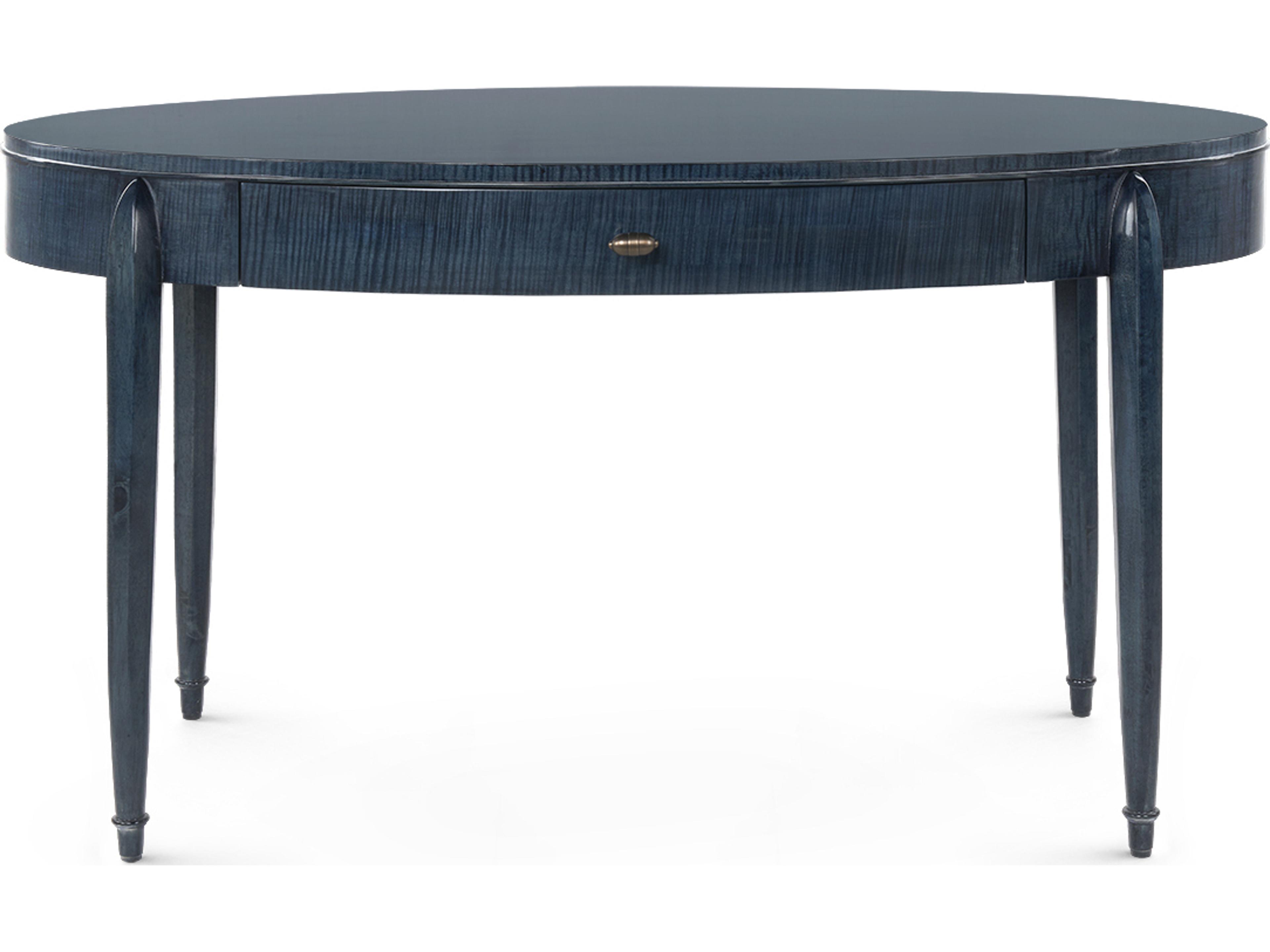 Villa & House Natalie Dusky Ocean Blue Sycamore Wood Writing Desk