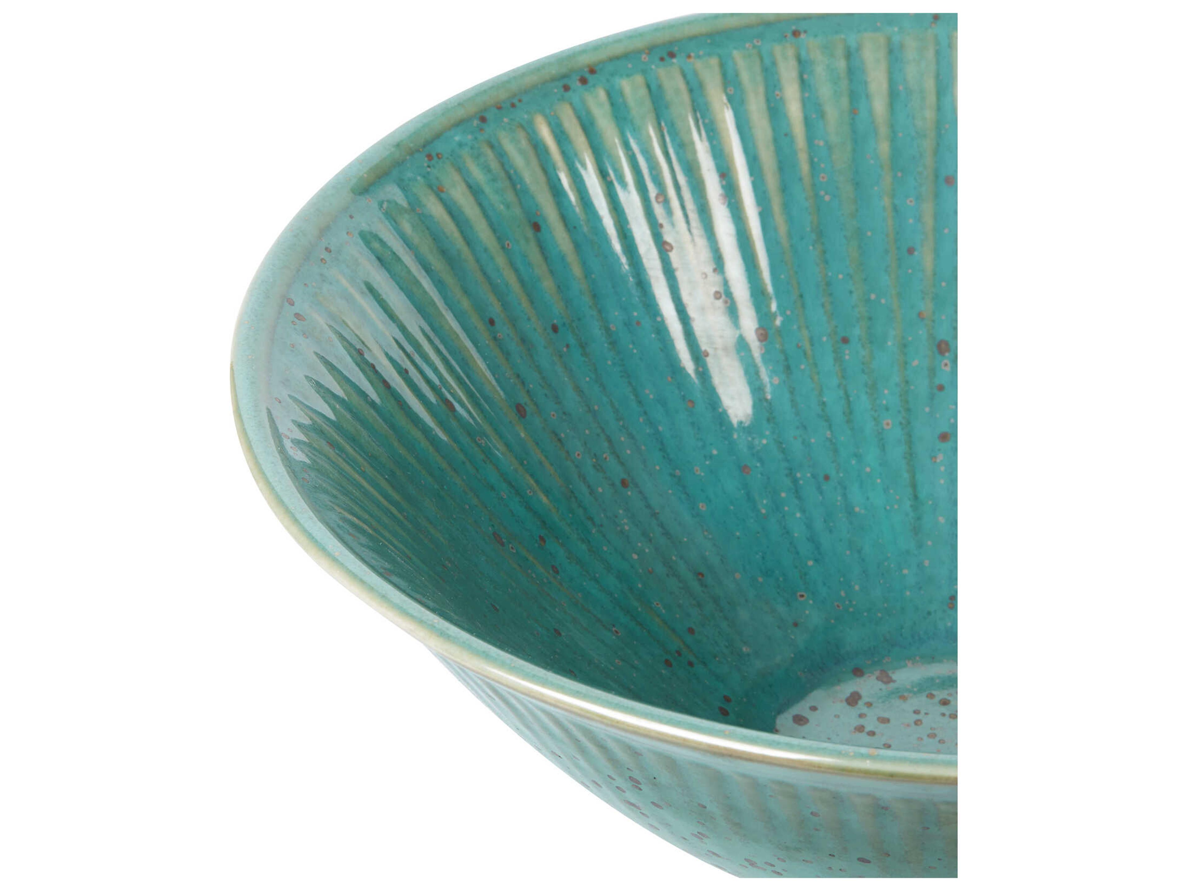 Villa & House Nyle Mottled Turquoise Blue Decorative Plate