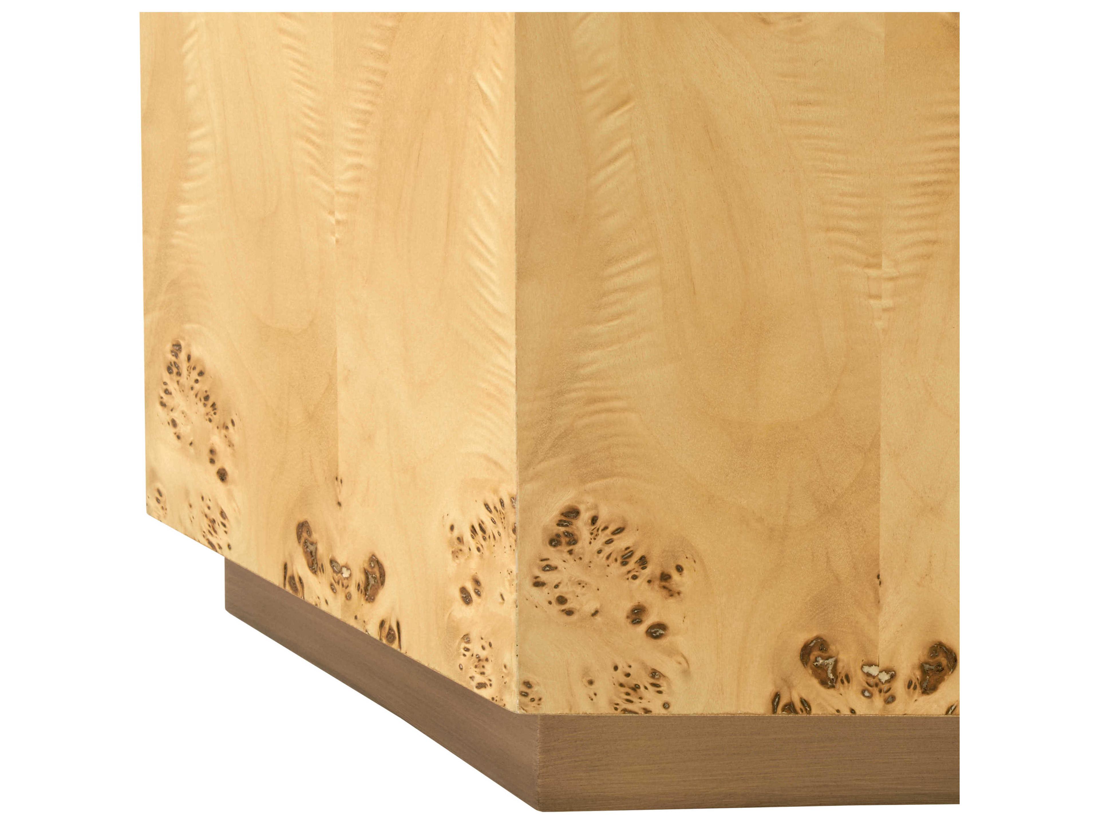 Villa & House Octagon Wood Burl End Table