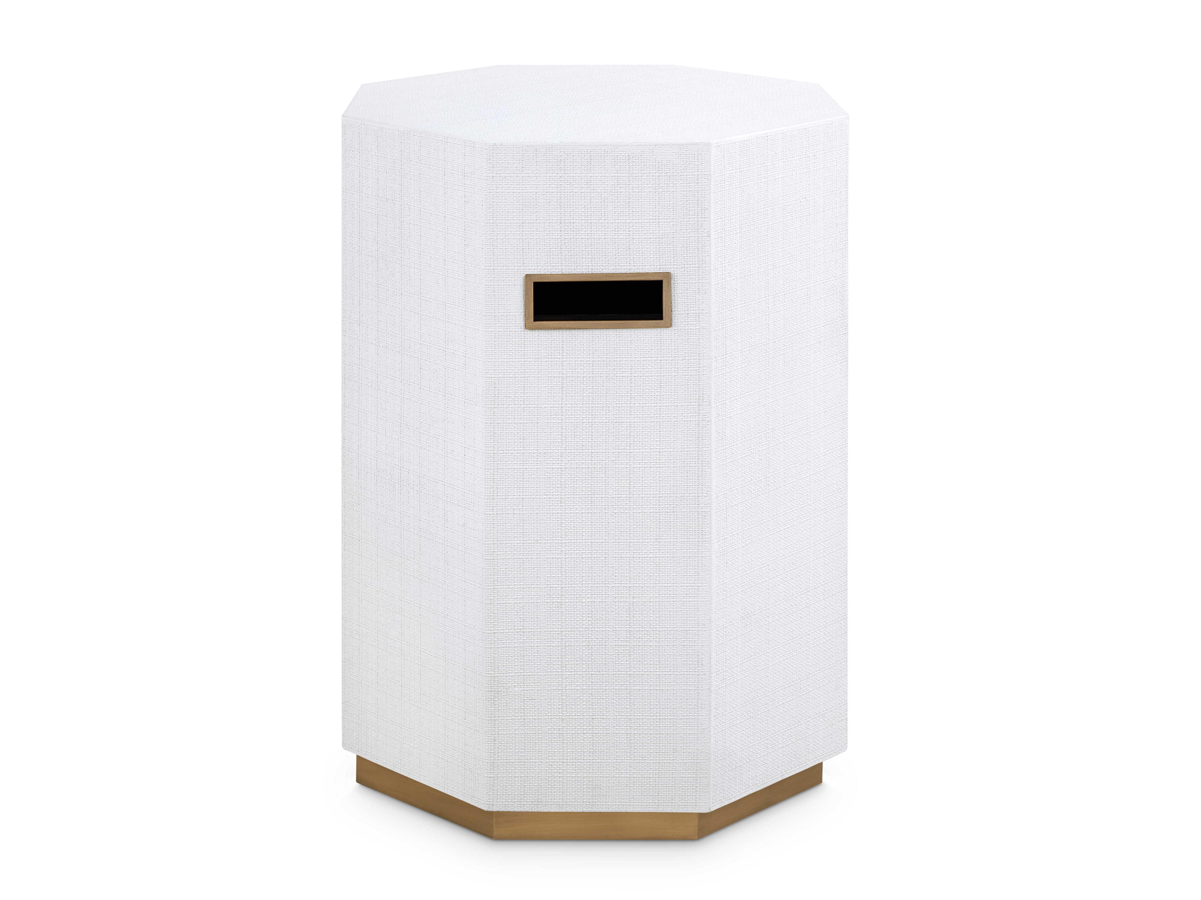 Villa & House Octagon Vanilla Fabric End Table