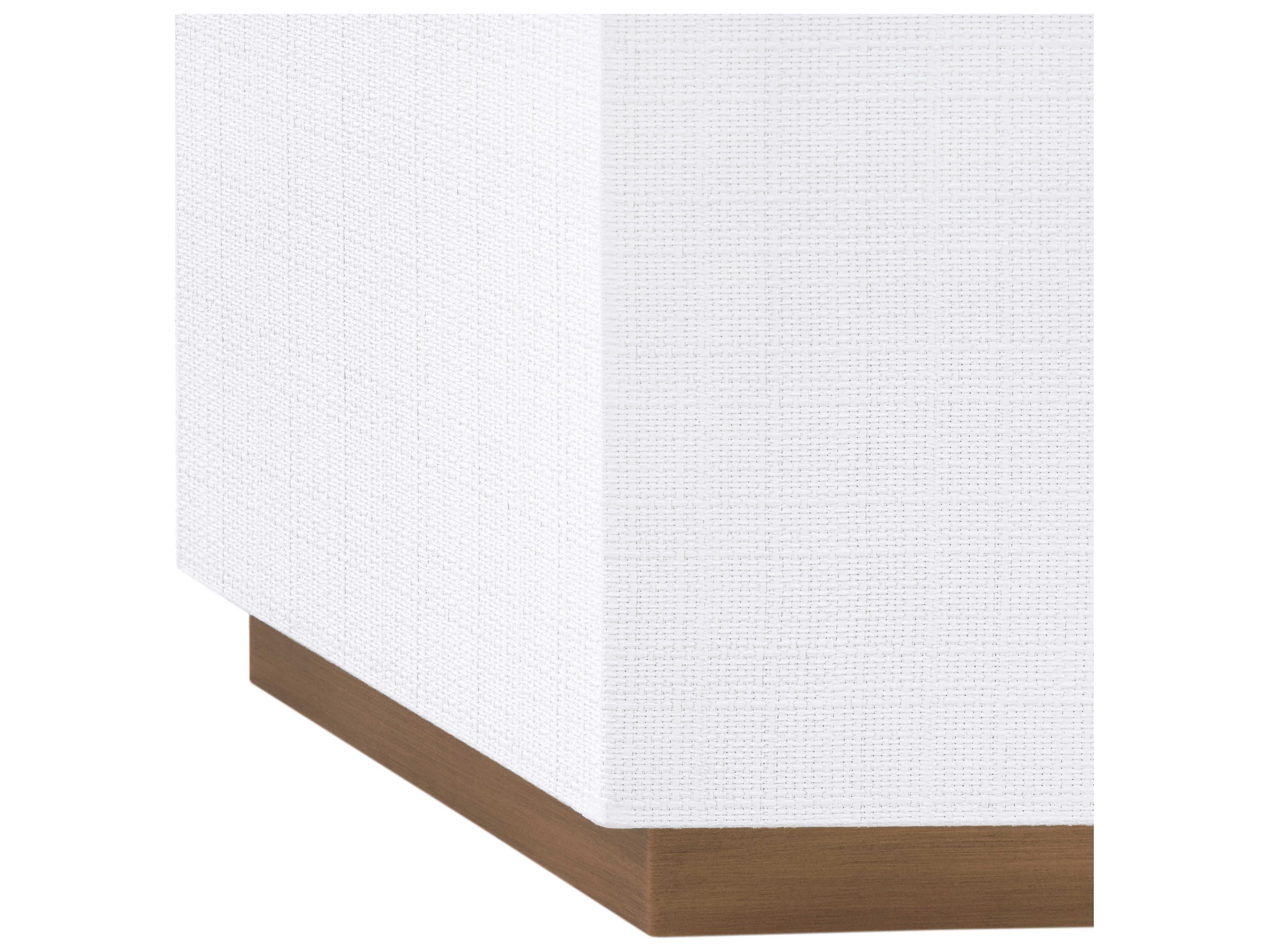 Villa & House Octagon Vanilla Fabric End Table