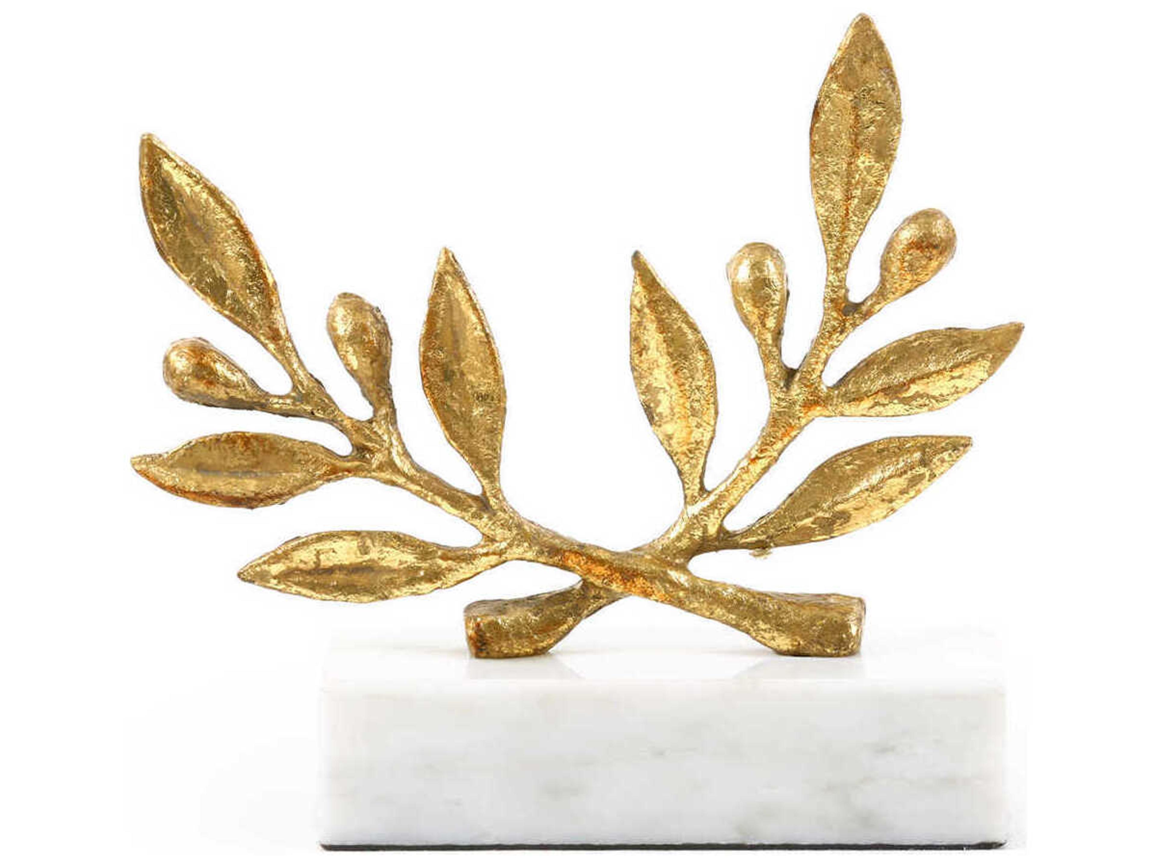 Olive Gold Leaf Sculpture