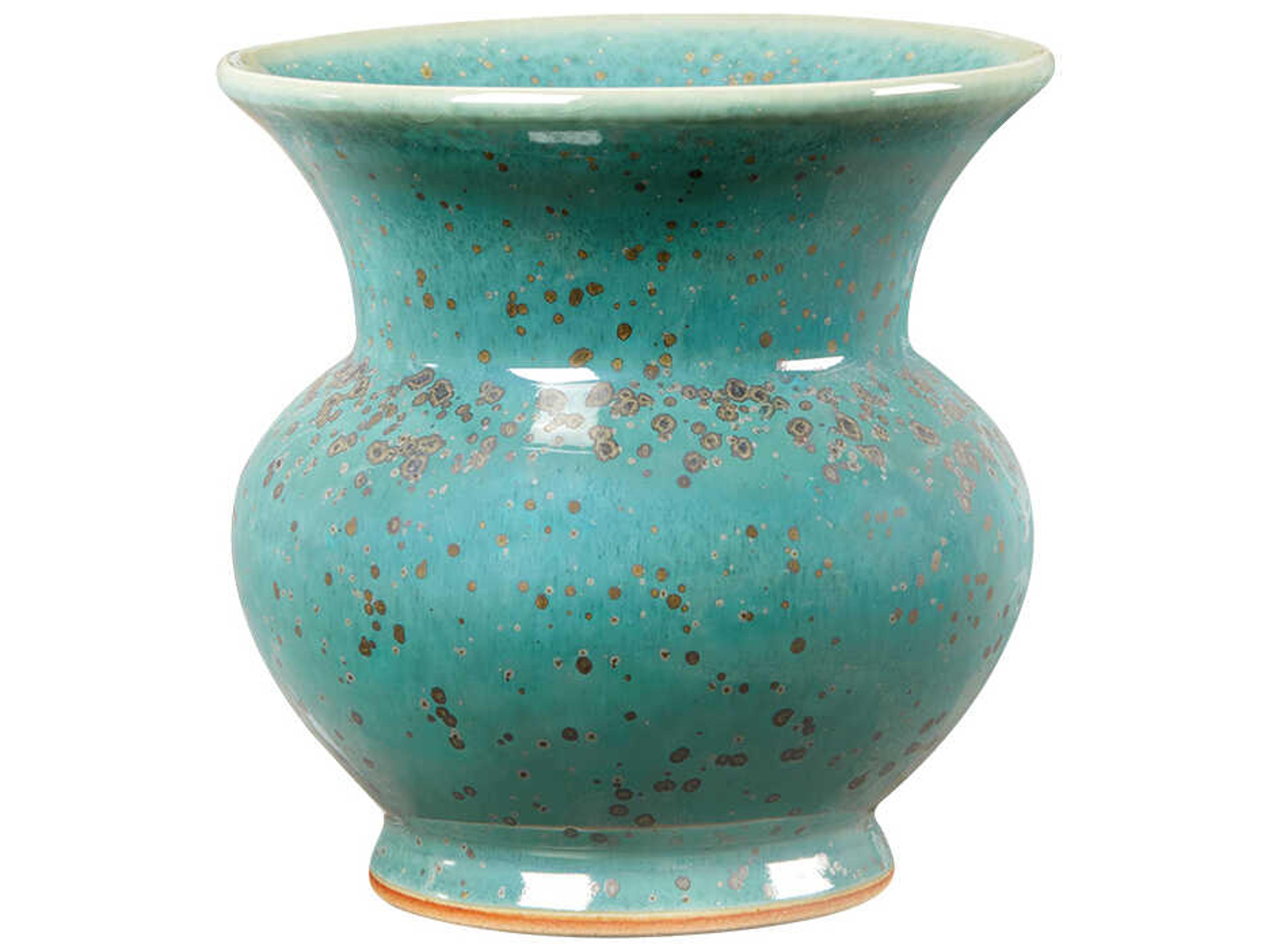 Olympia Mottled Turquoise Blue Vase