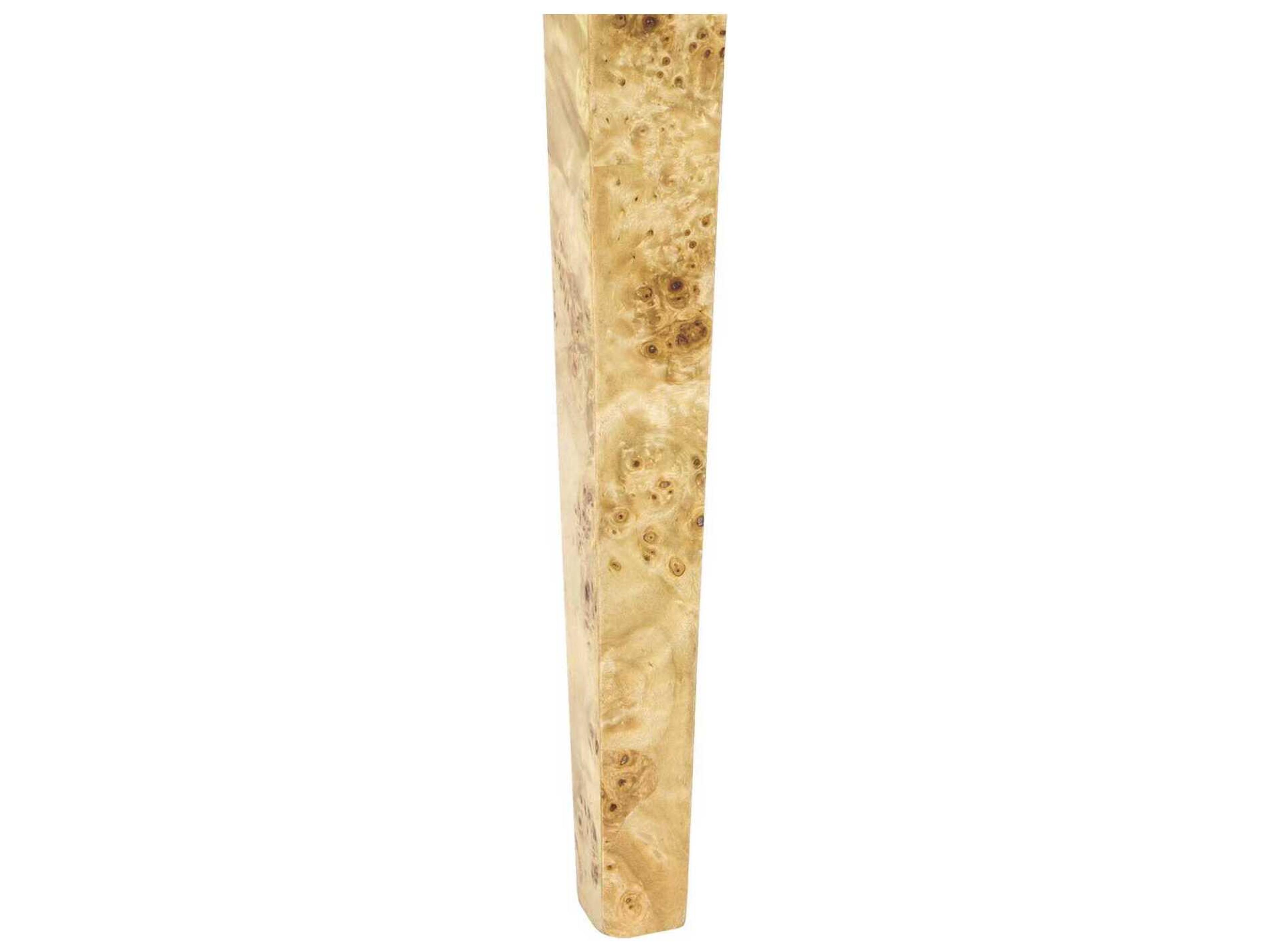 Villa & House Ophelia Natural Wood Upholstered Armless Dining Chair