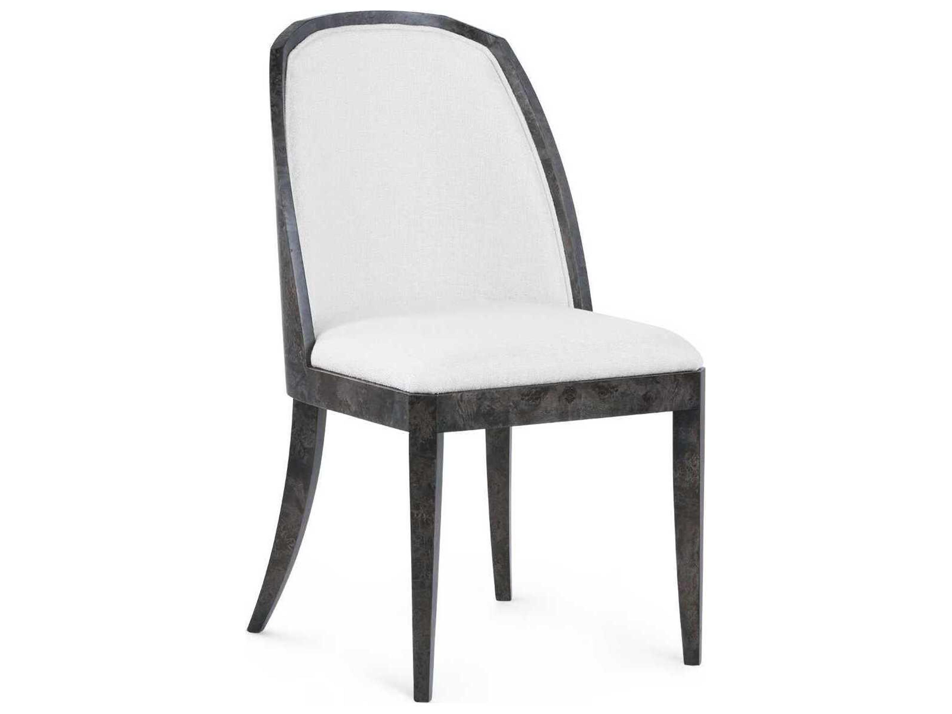 Ophelia Natural Wood Black Upholstered Armless Dining Chair