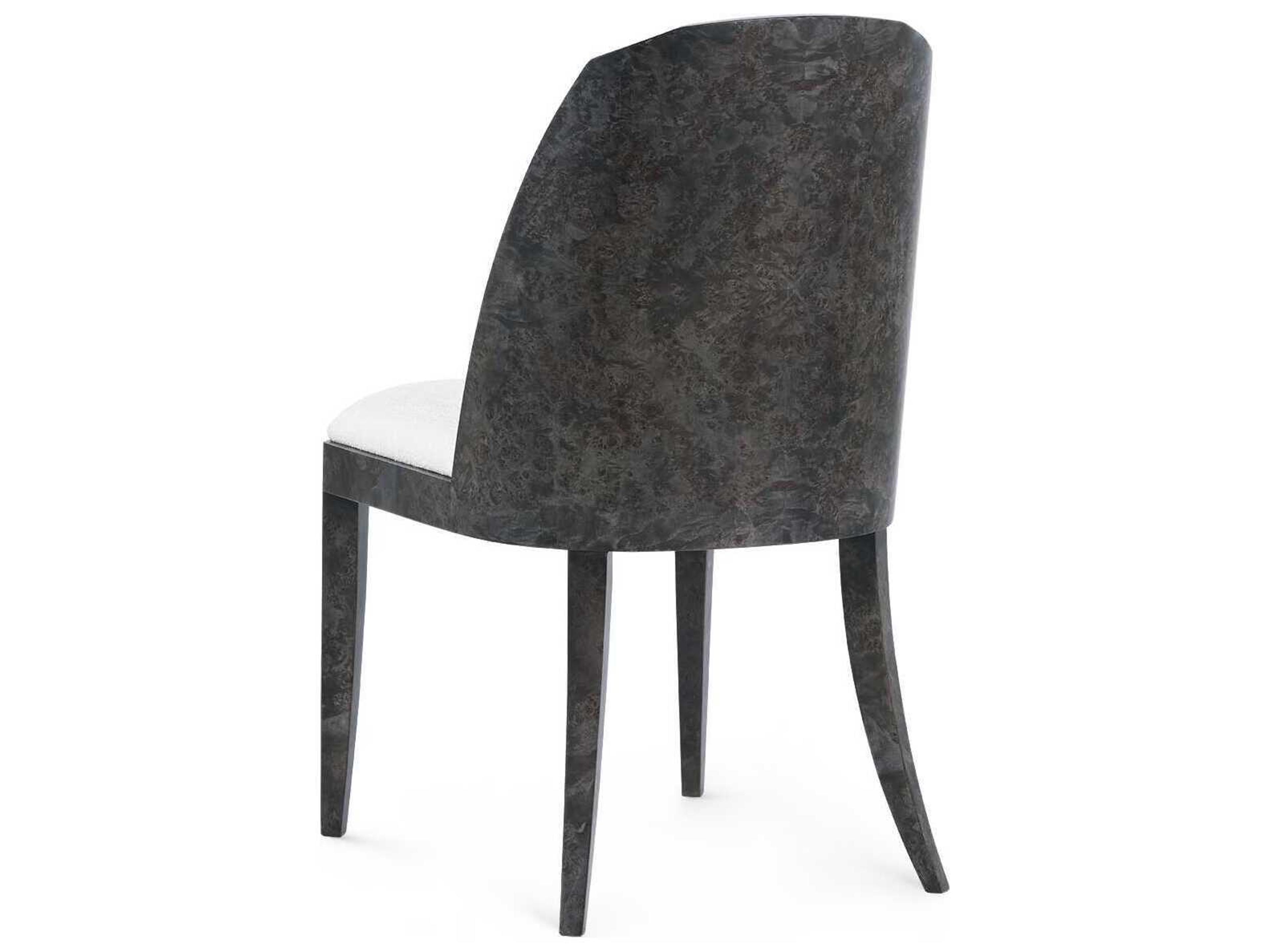 Villa & House Ophelia Natural Wood Black Upholstered Armless Dining Chair