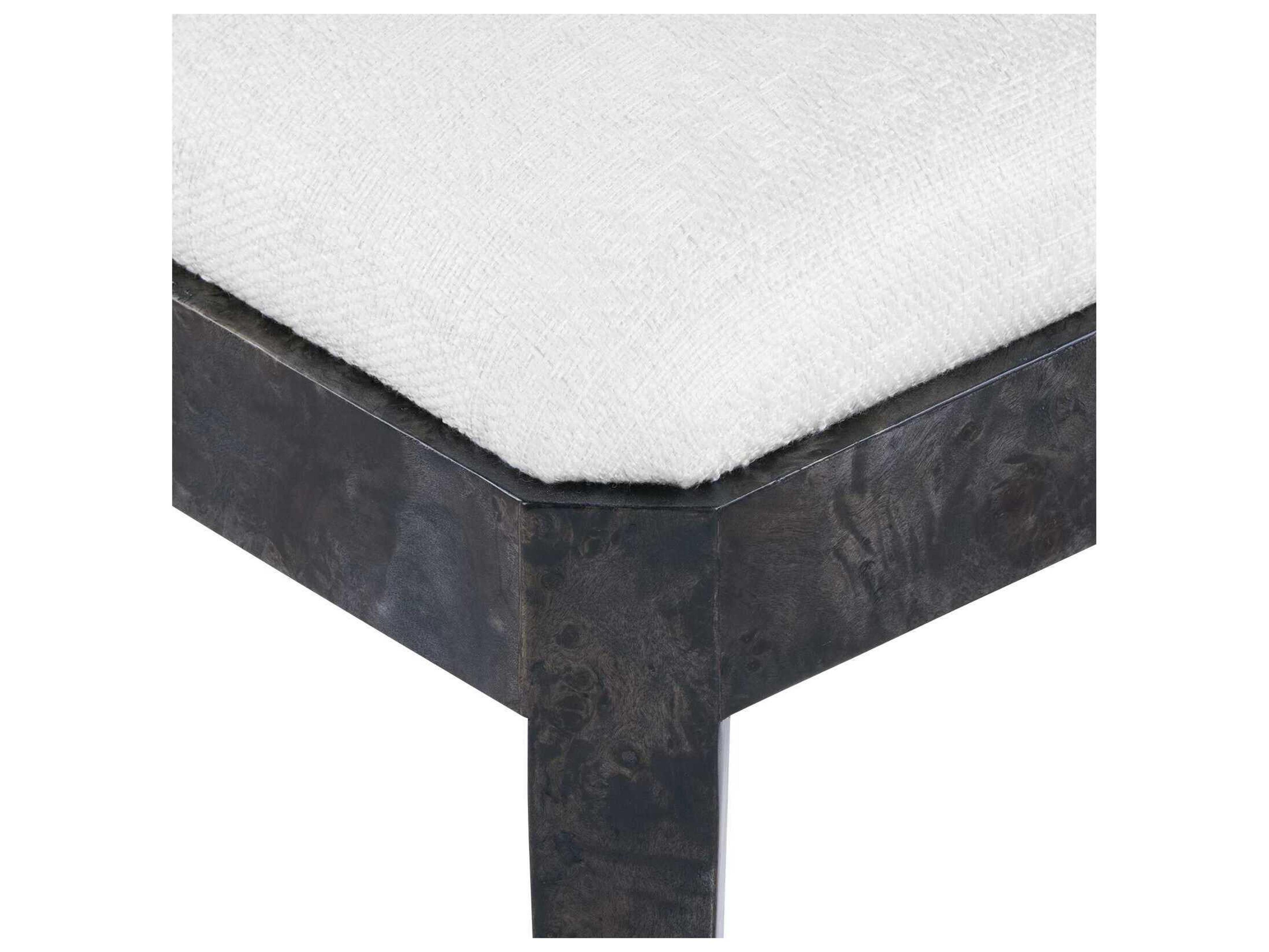 Villa & House Ophelia Natural Wood Black Upholstered Armless Dining Chair