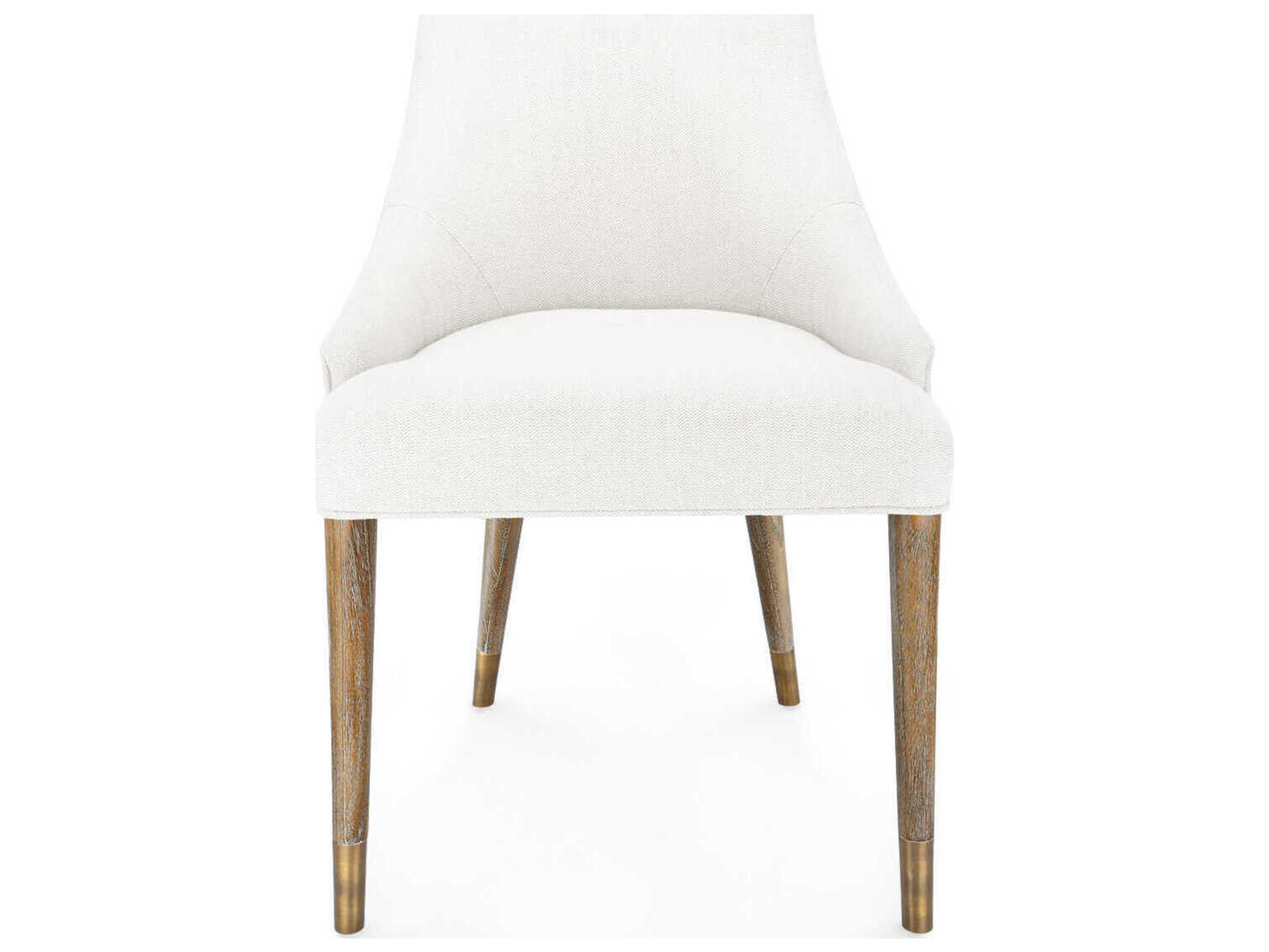 Villa & House Mahogany Wood Brown Upholstered Side Dining Chair