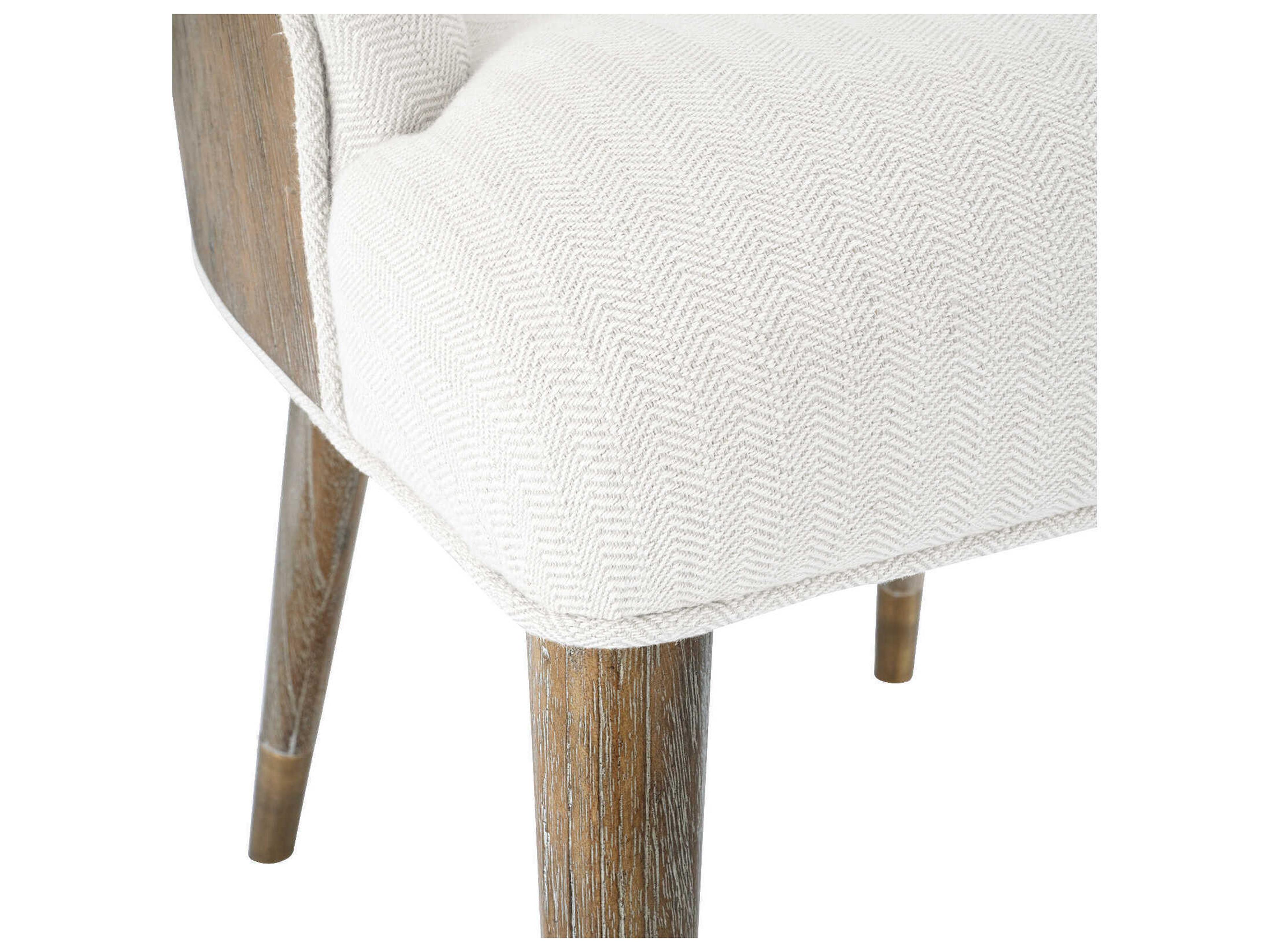 Villa & House Mahogany Wood Brown Upholstered Side Dining Chair