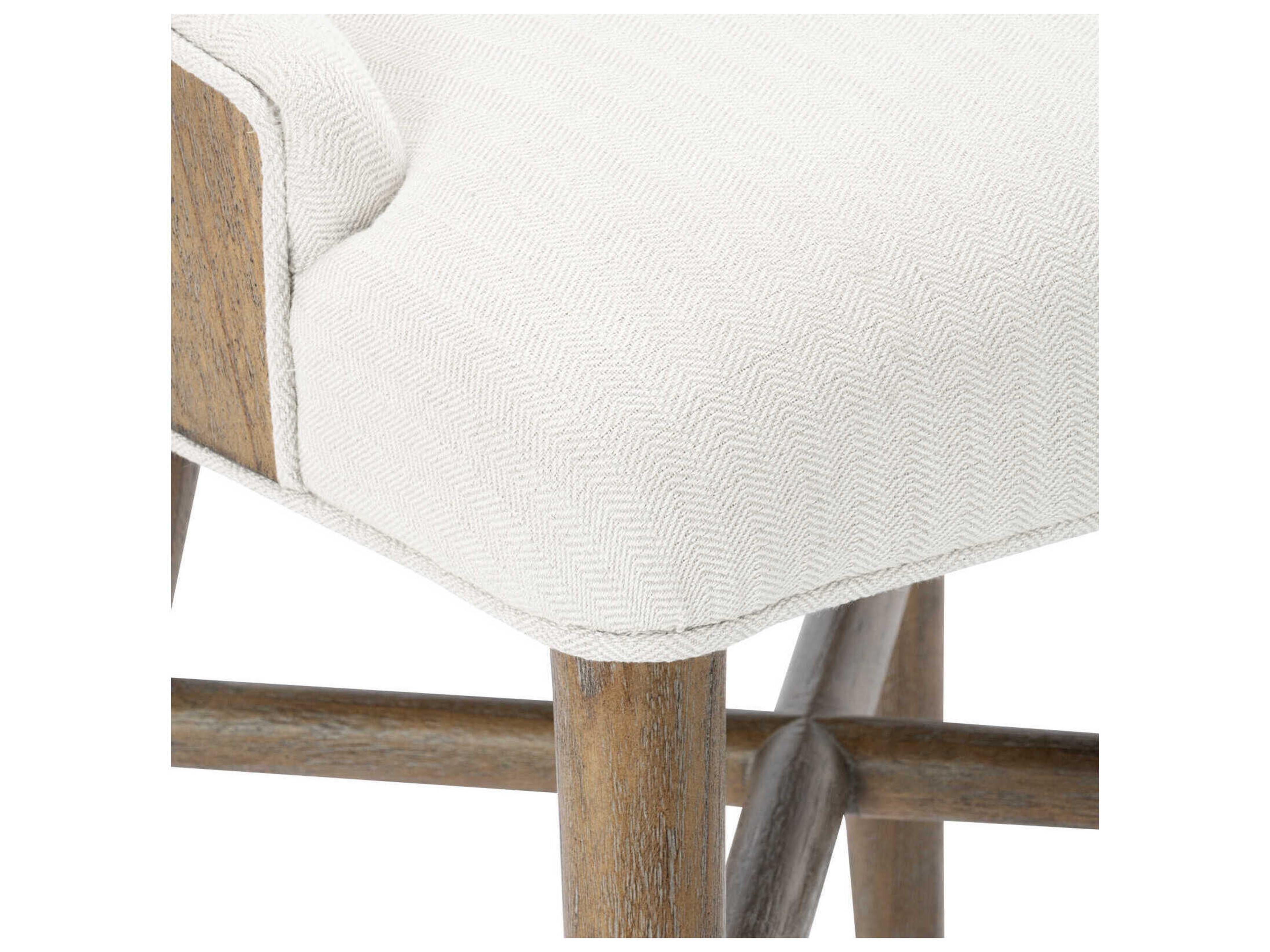 Villa & House Upholstered Mahogany Wood Driftwood Counter Stool