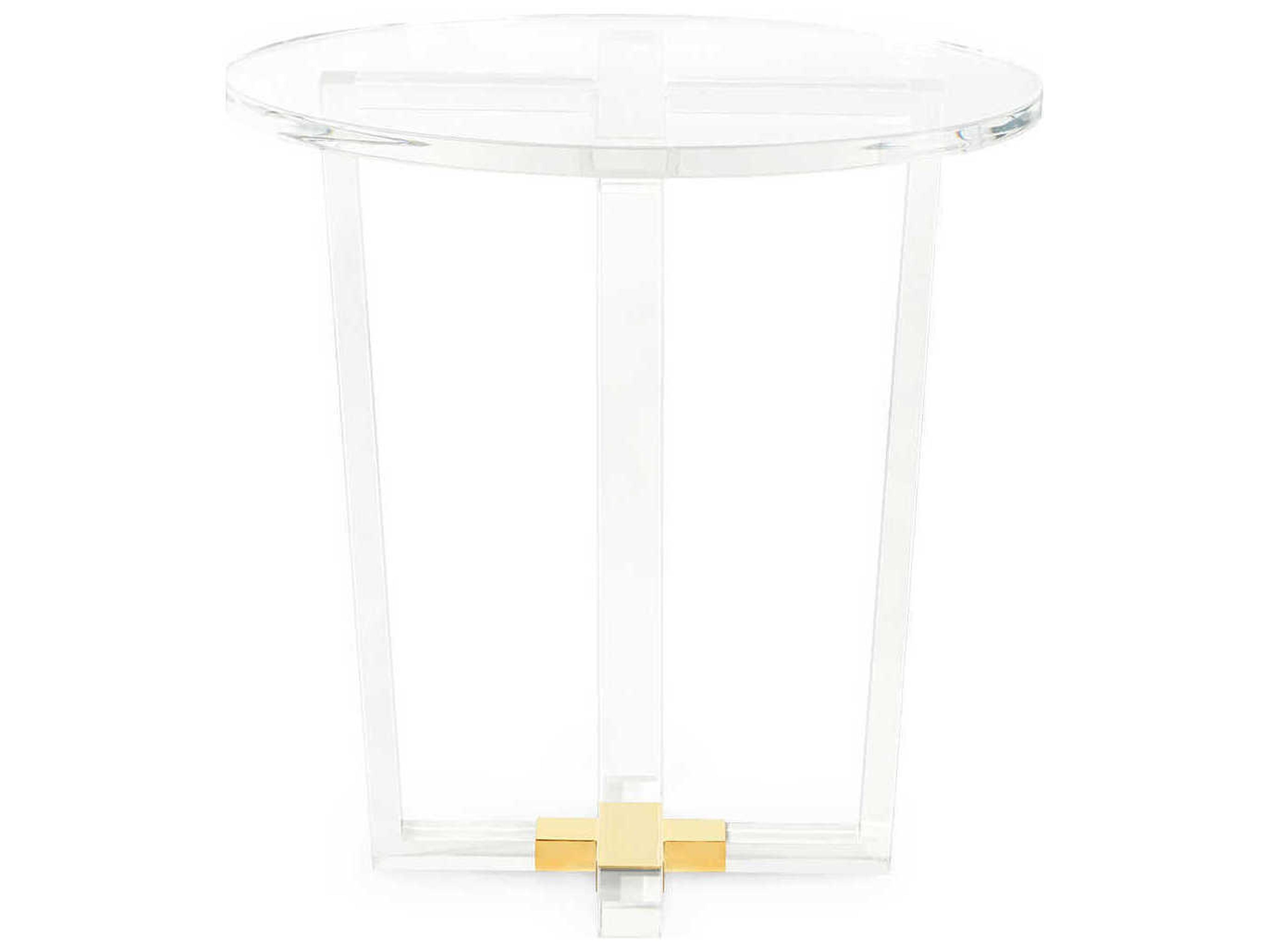 Villa & House Oval Glass Clear End Table