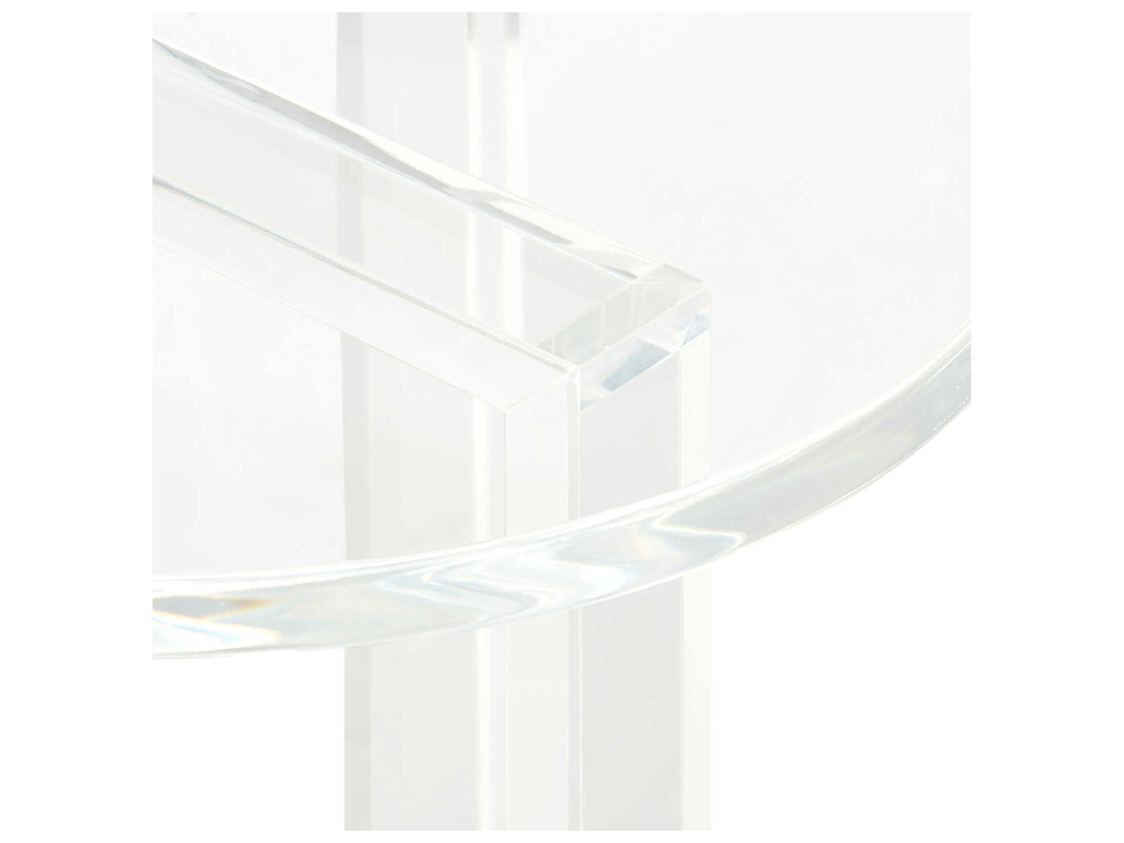 Villa & House Oval Glass Clear End Table