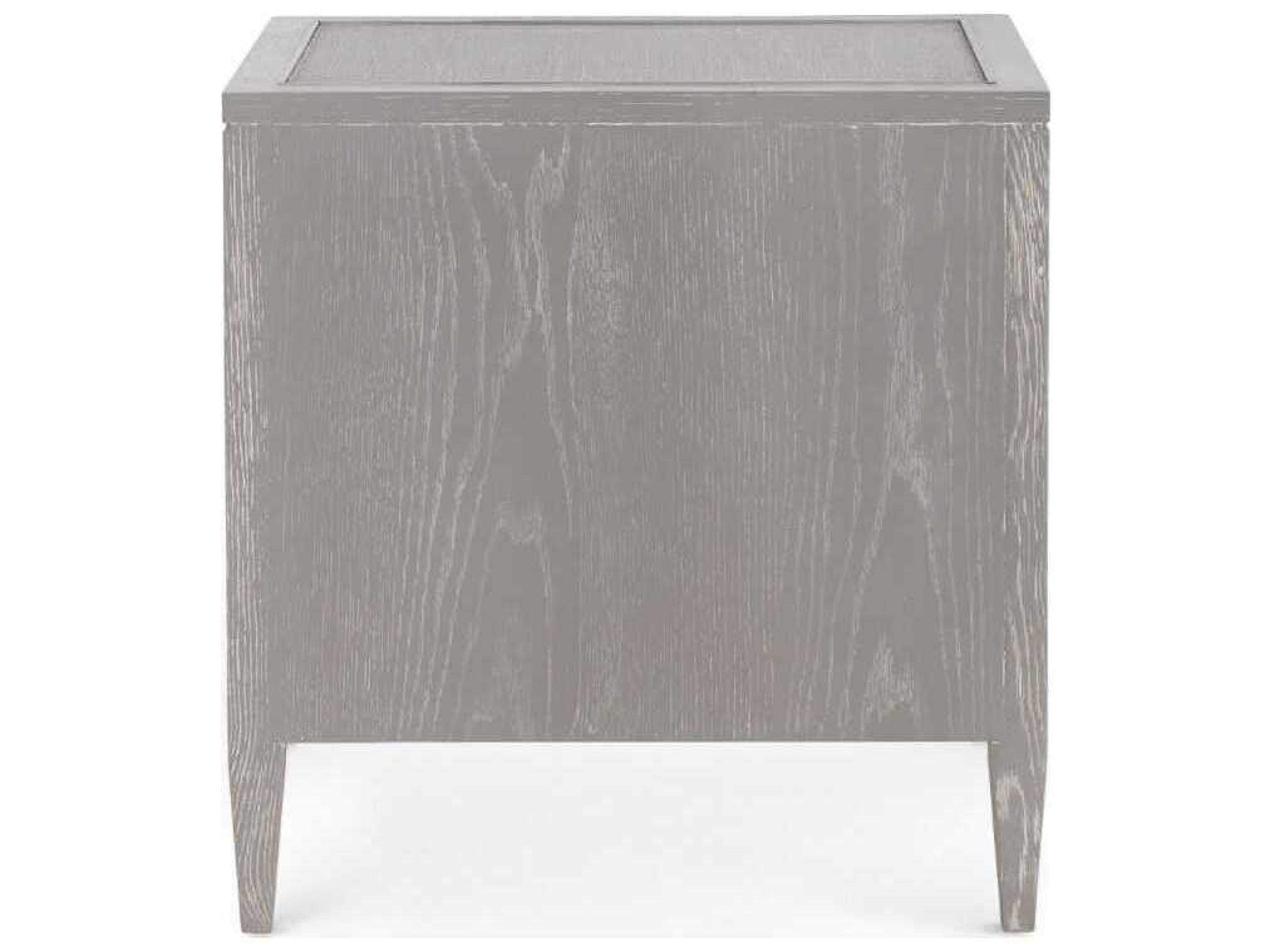 Villa & House Paulina 3-Drawers Silver Oak Wood Nightstand