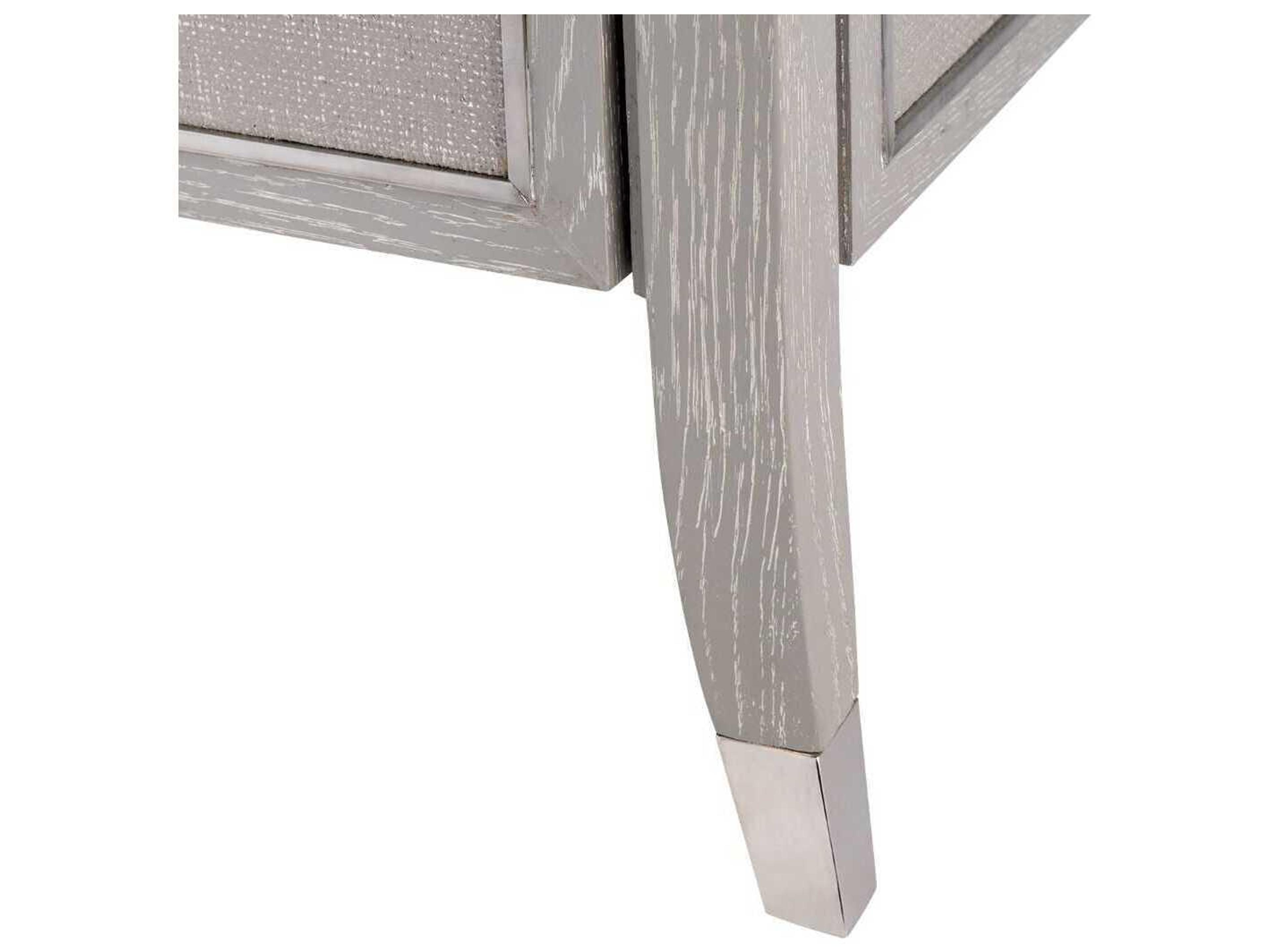 Villa & House Paulina 3-Drawers Silver Oak Wood Nightstand