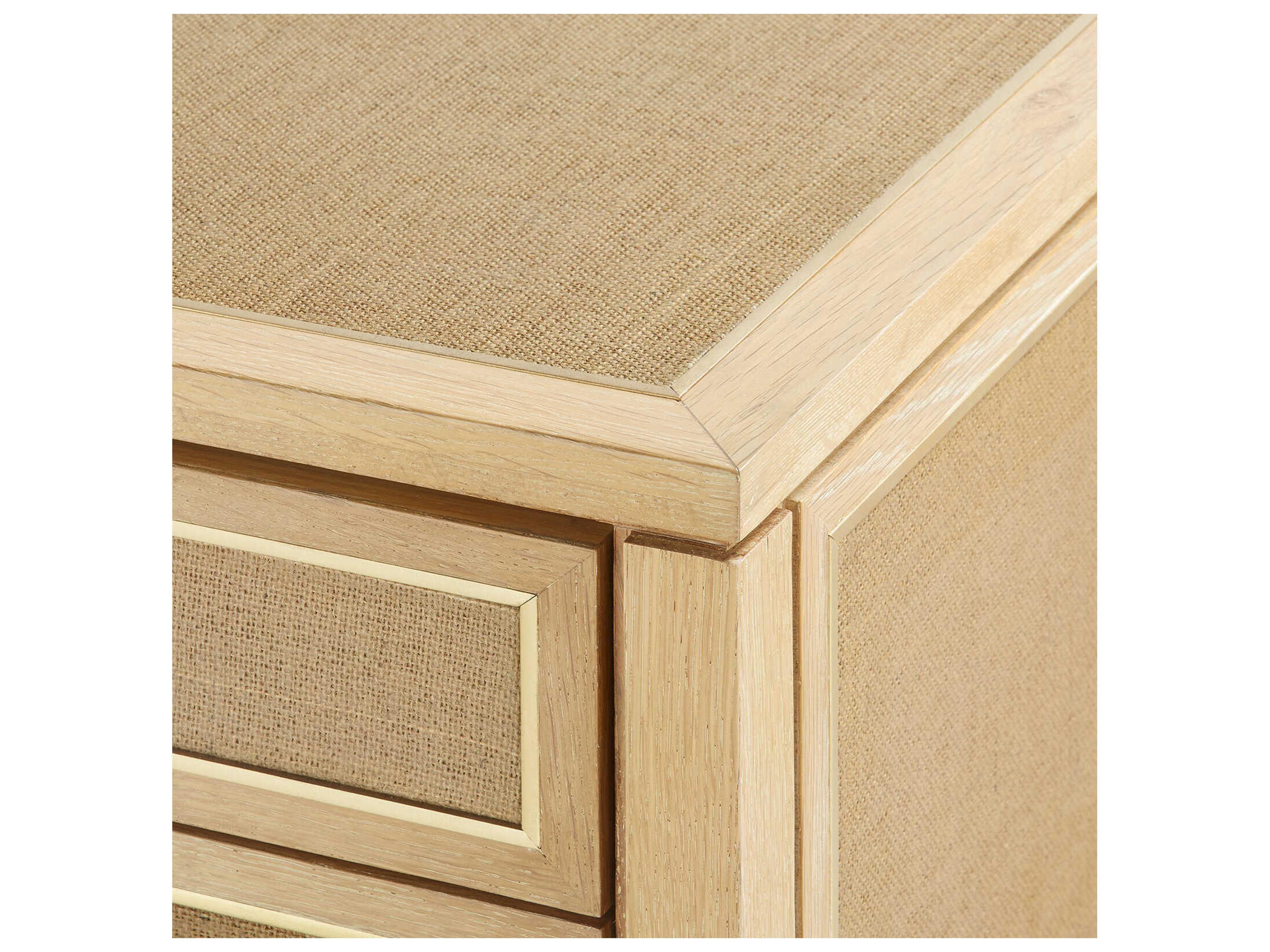 Villa & House Paulina 6-Drawers Brown Oak Wood Double Dresser