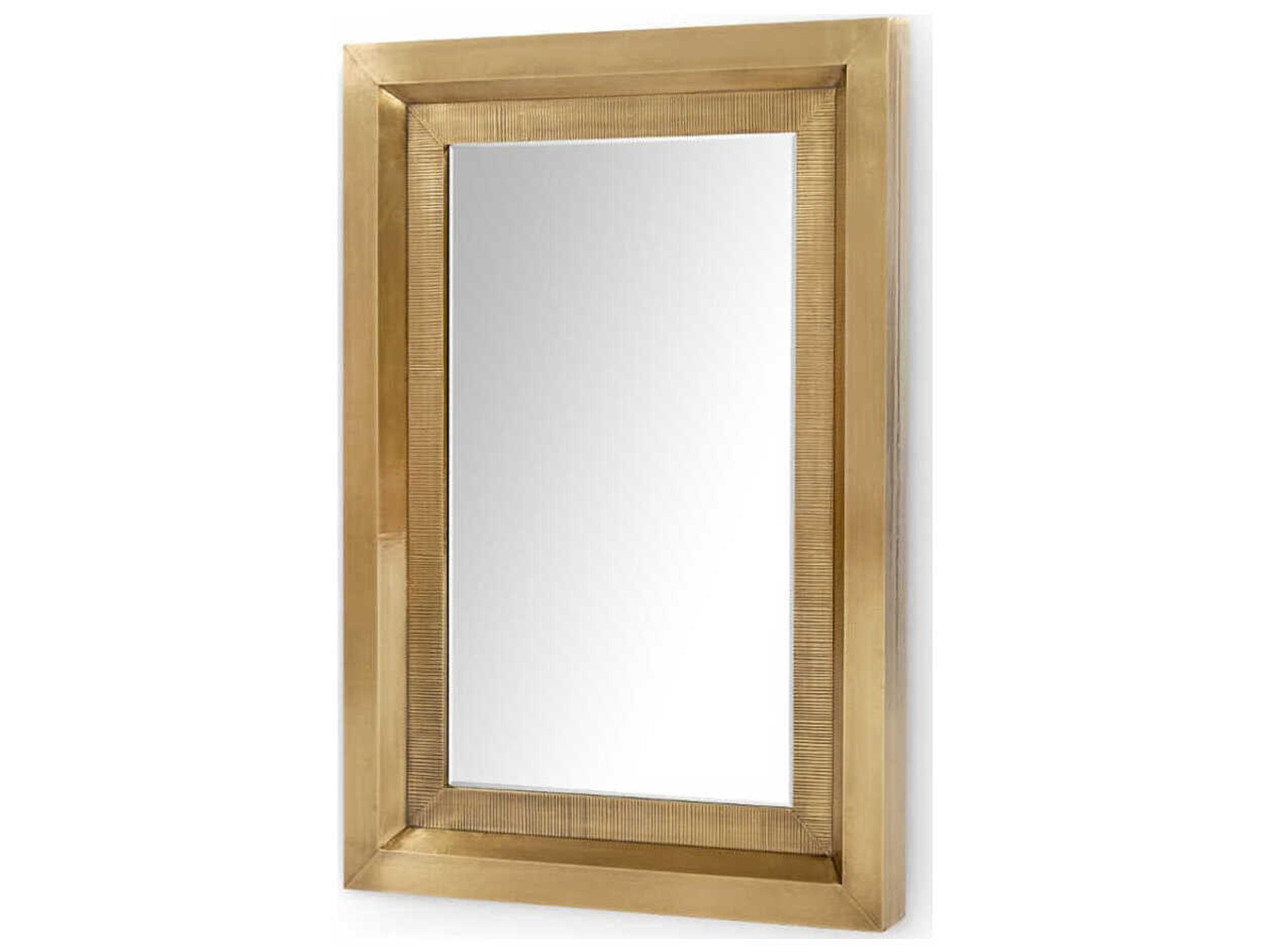 Princeton Antique Brass Wall Mirror Rectangular