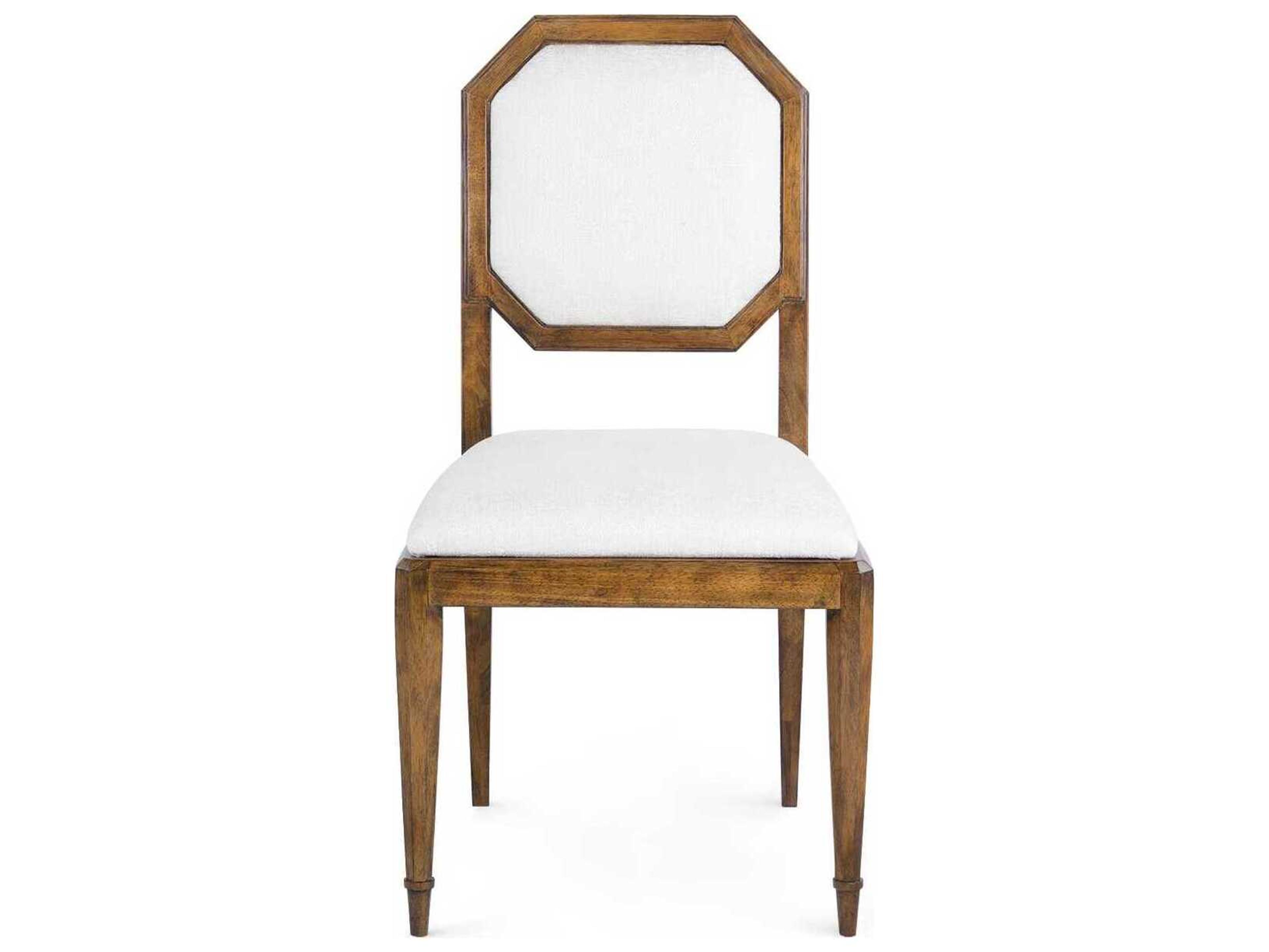 Villa & House Philippe Rubberwood Brown Upholstered Armless Dining Chair