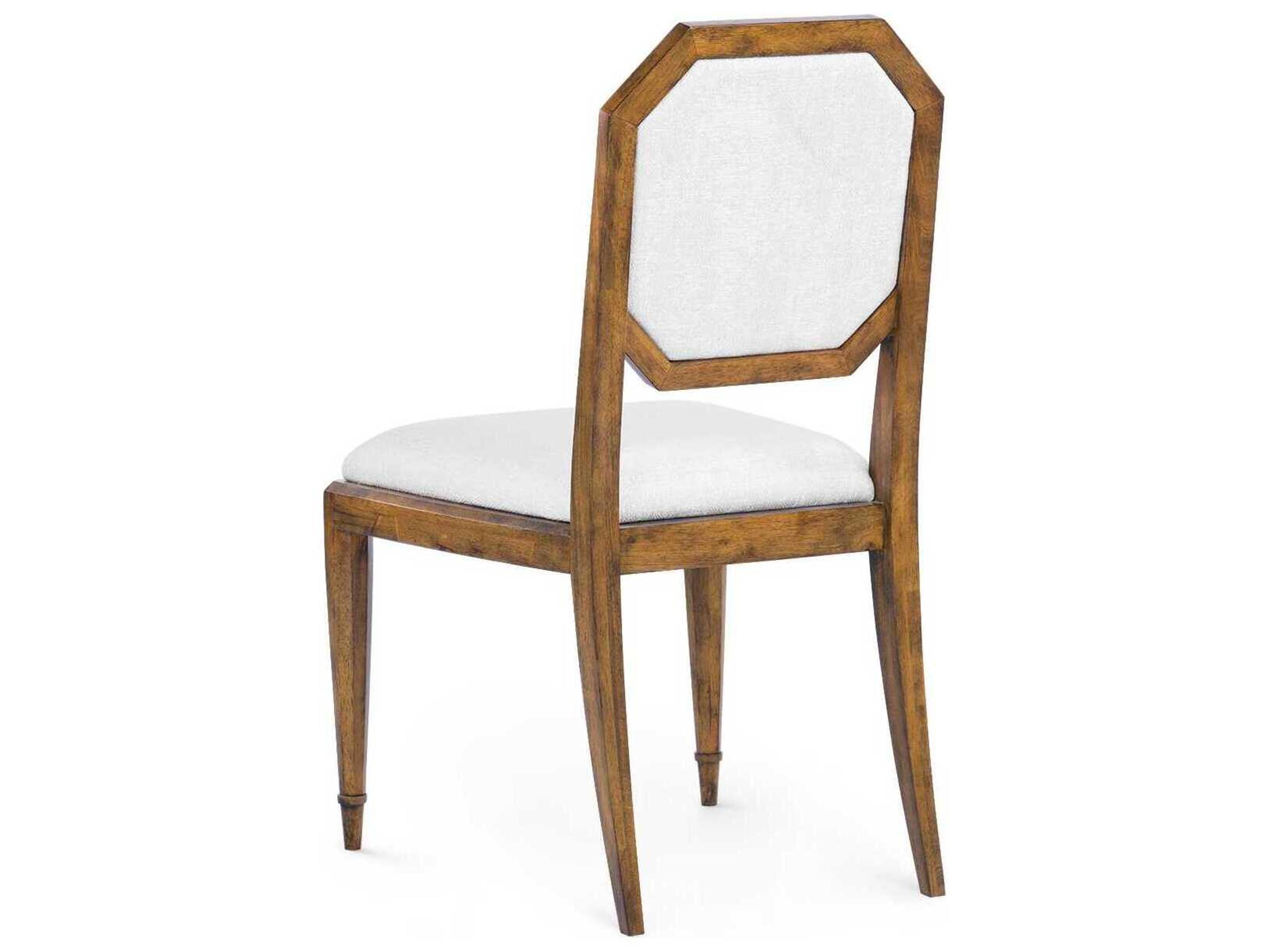Villa & House Philippe Rubberwood Brown Upholstered Armless Dining Chair