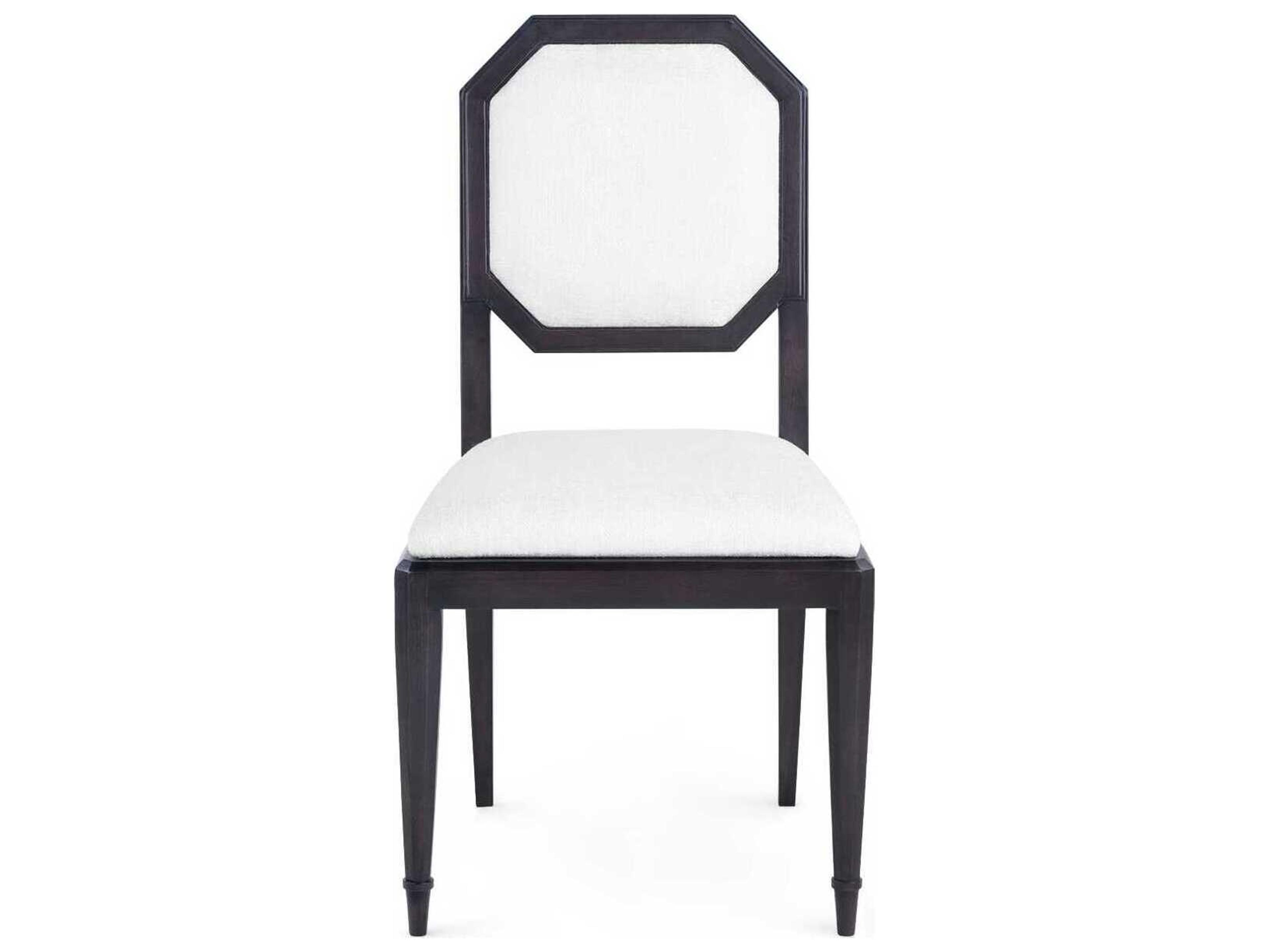 Villa & House Philippe Rubberwood Black Upholstered Armless Dining Chair