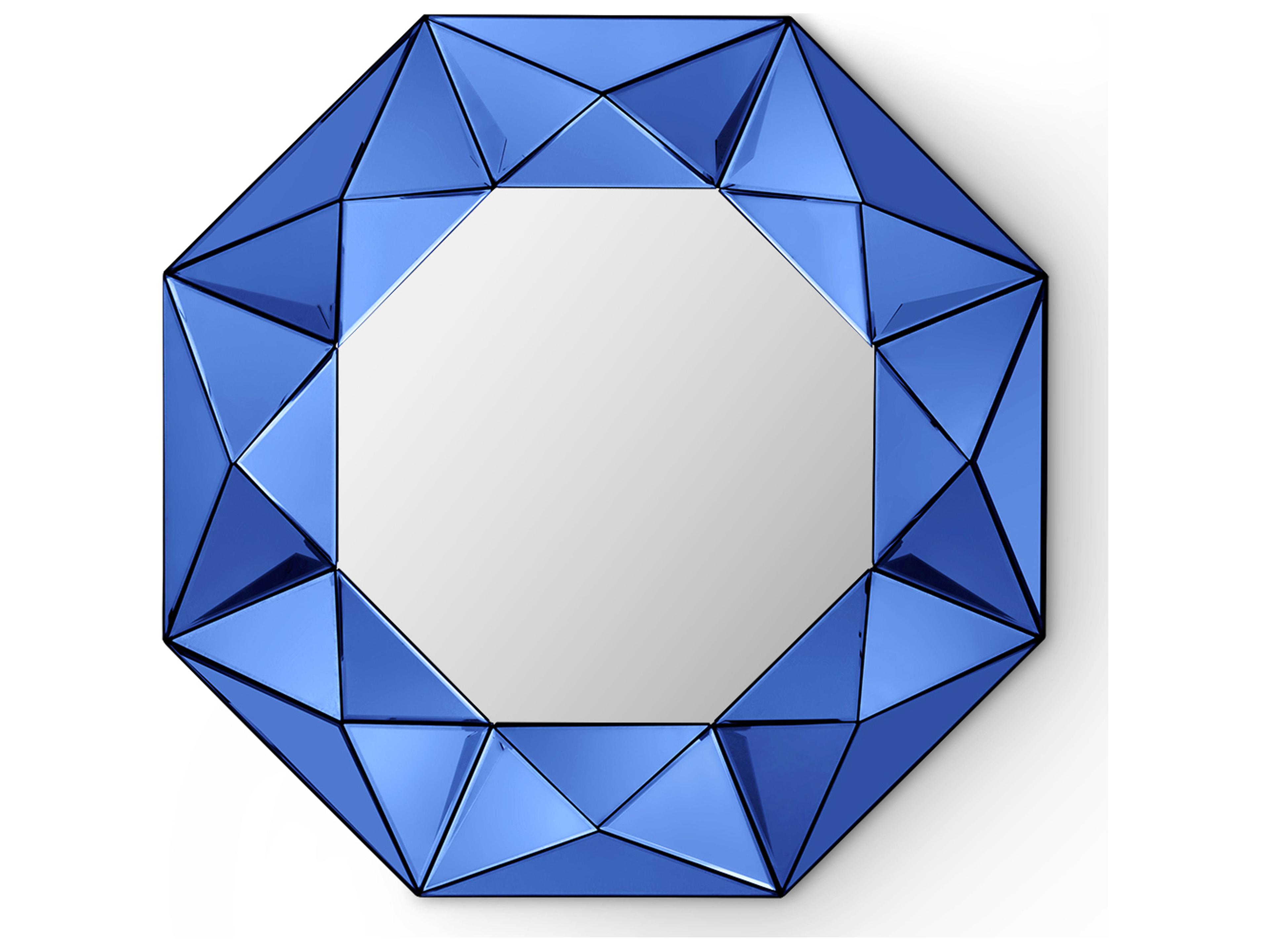 Phoenix Sapphire Blue Wall Mirror