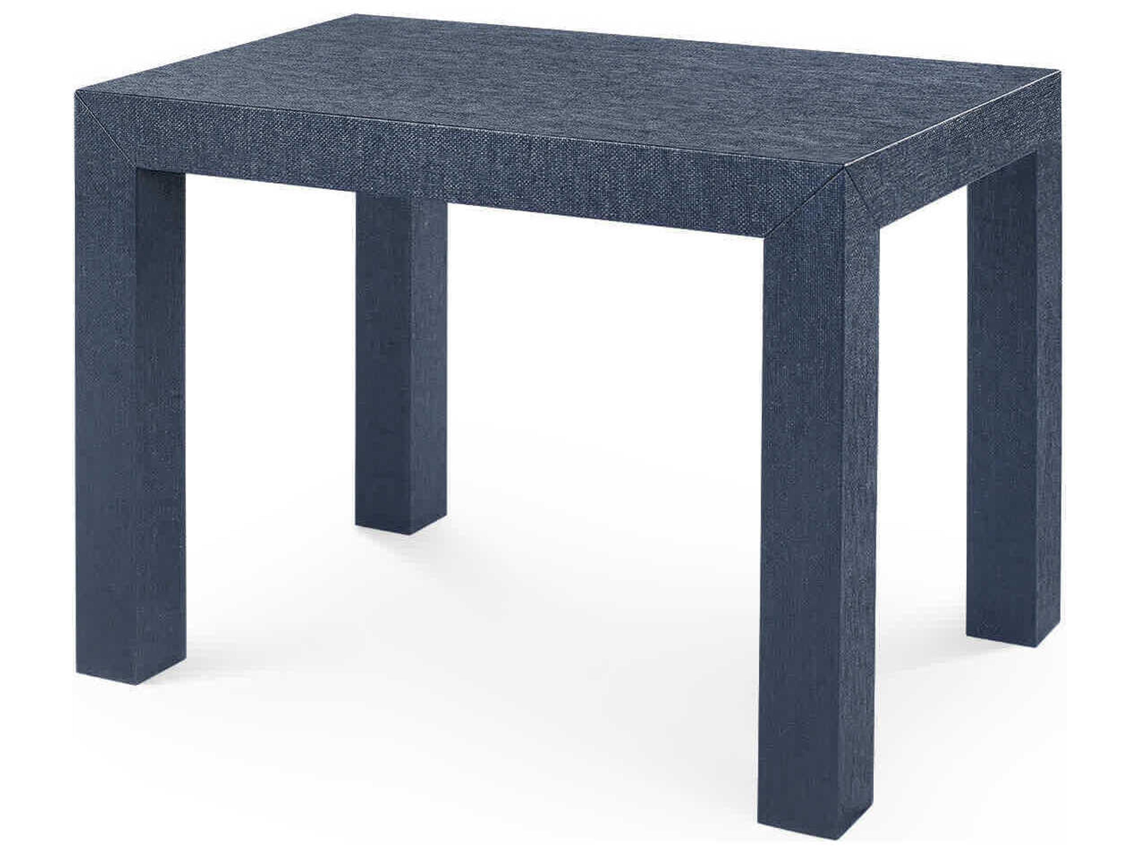 Rectangular Wood Deep Navy End Table