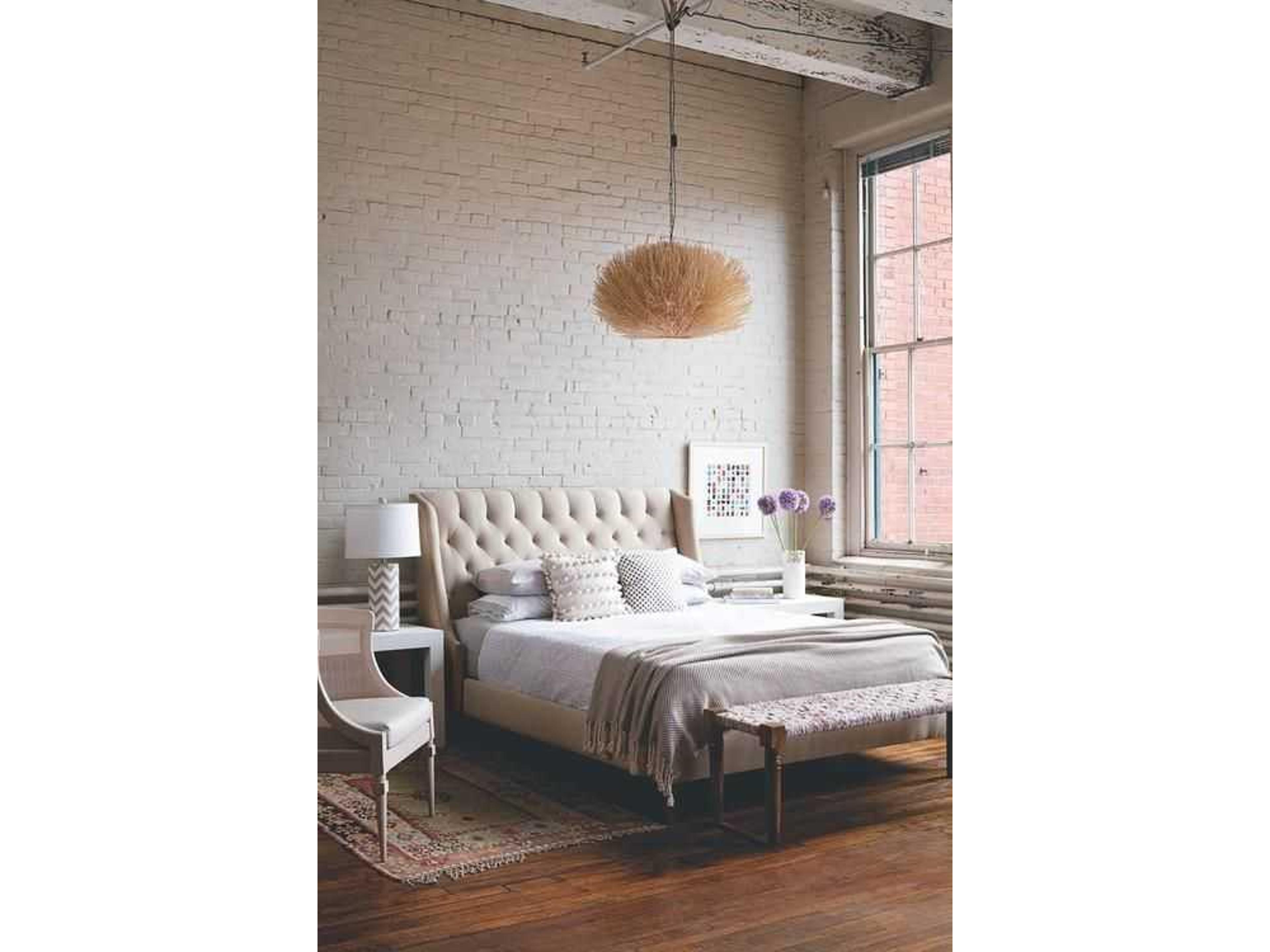 Villa & House Parsons Rectangular Chiffon White End Table