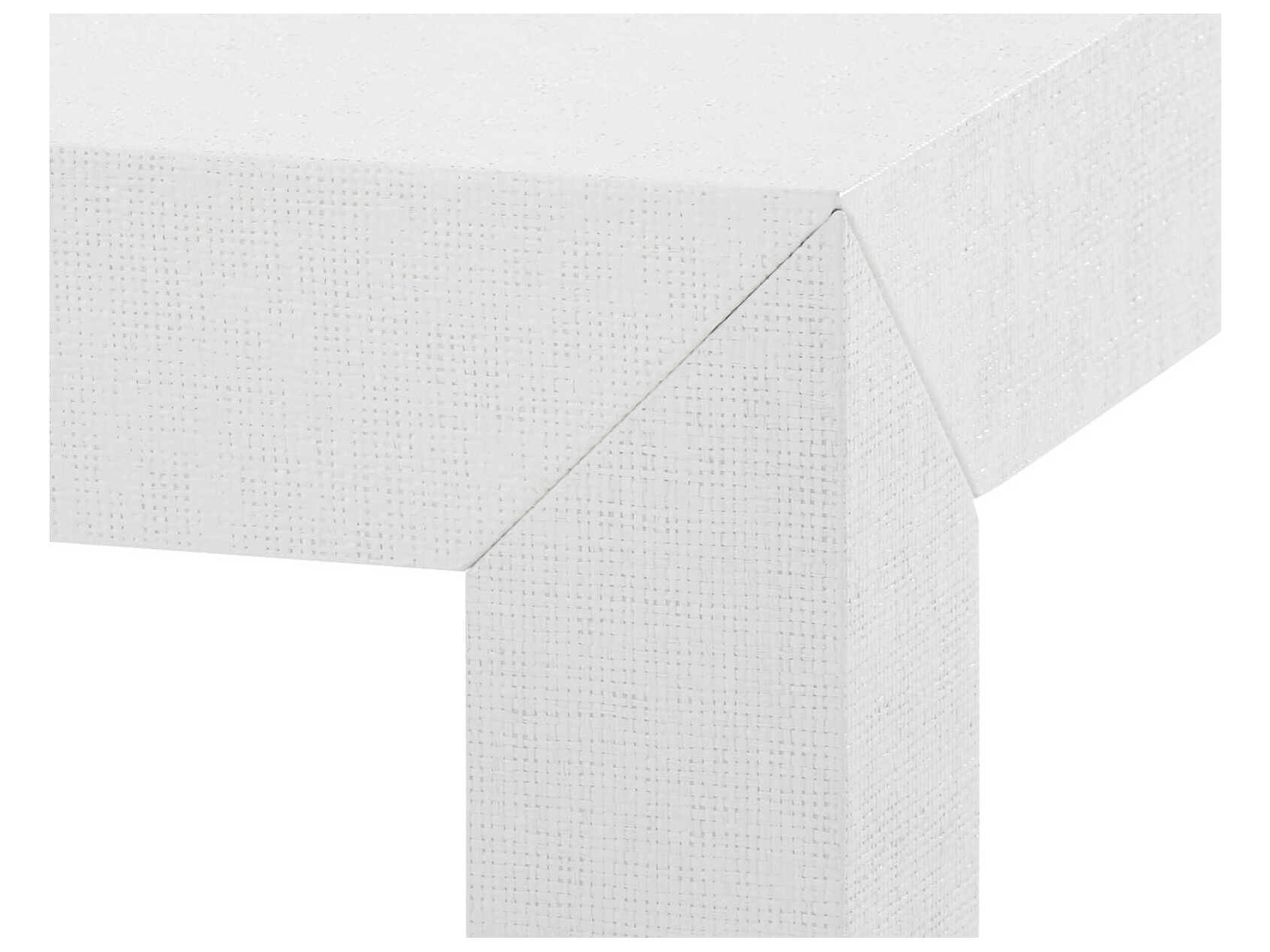 Villa & House Rectangular Wood Chiffon White Coffee Table