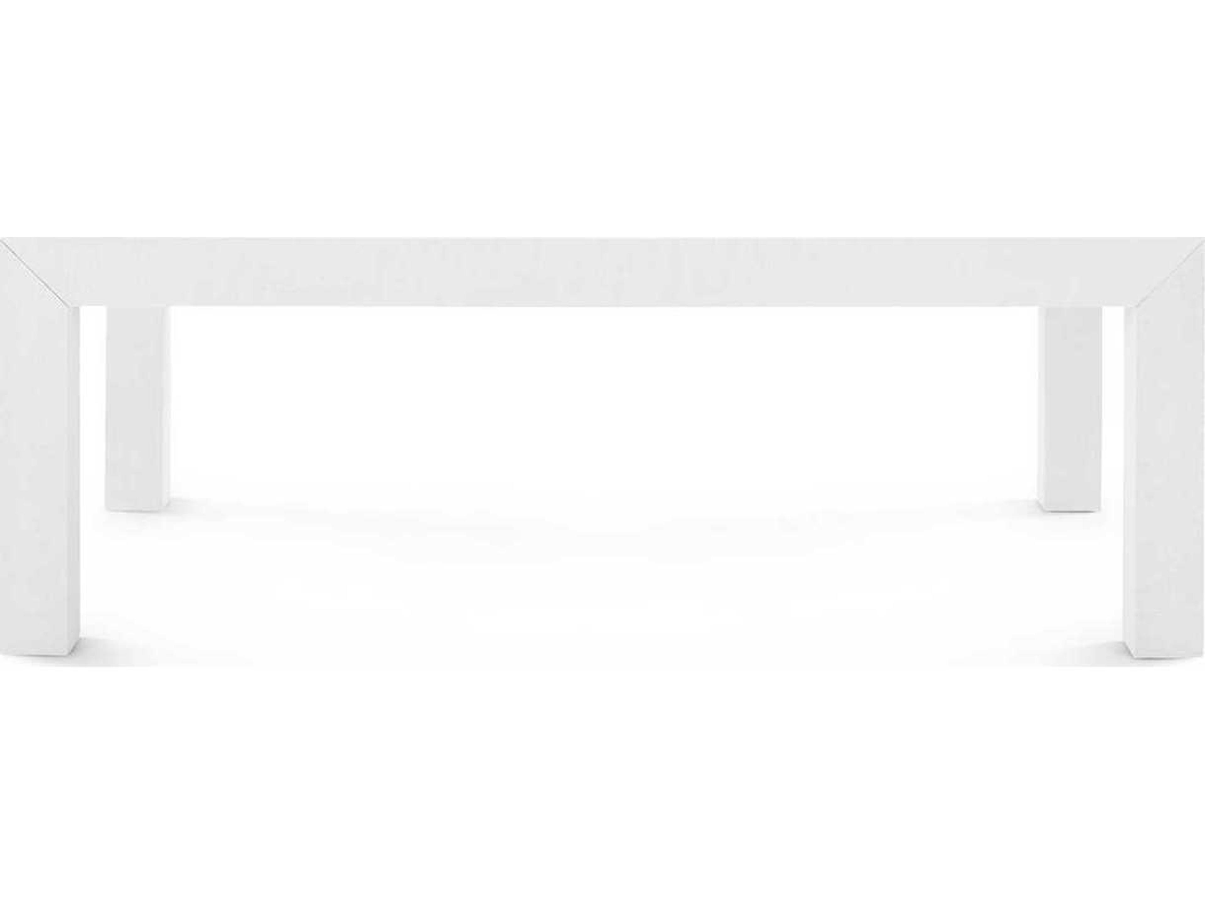 Villa & House Rectangular Wood Chiffon White Coffee Table