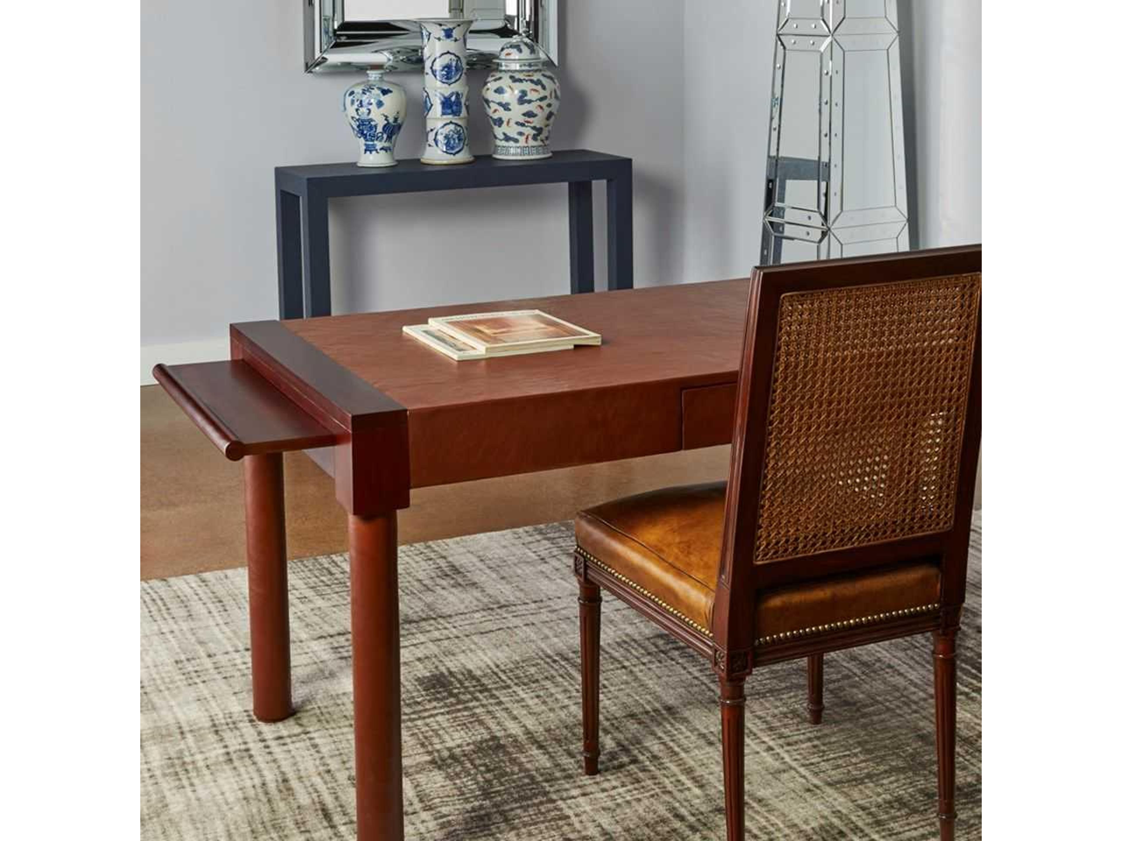 Villa & House Parsons Rectangular Navy Blue Console Table