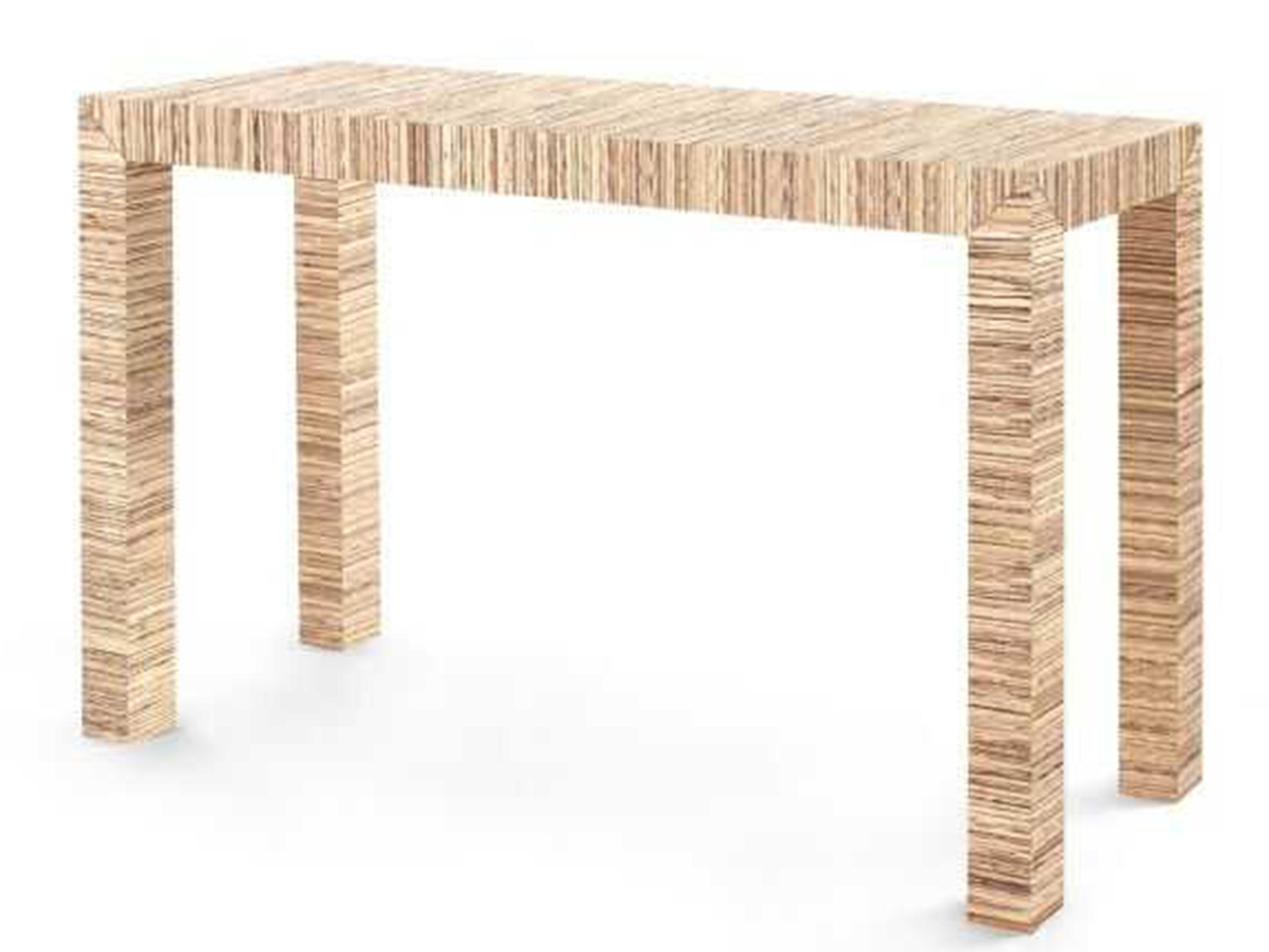 Rectangular Wood Papyrus Console Table