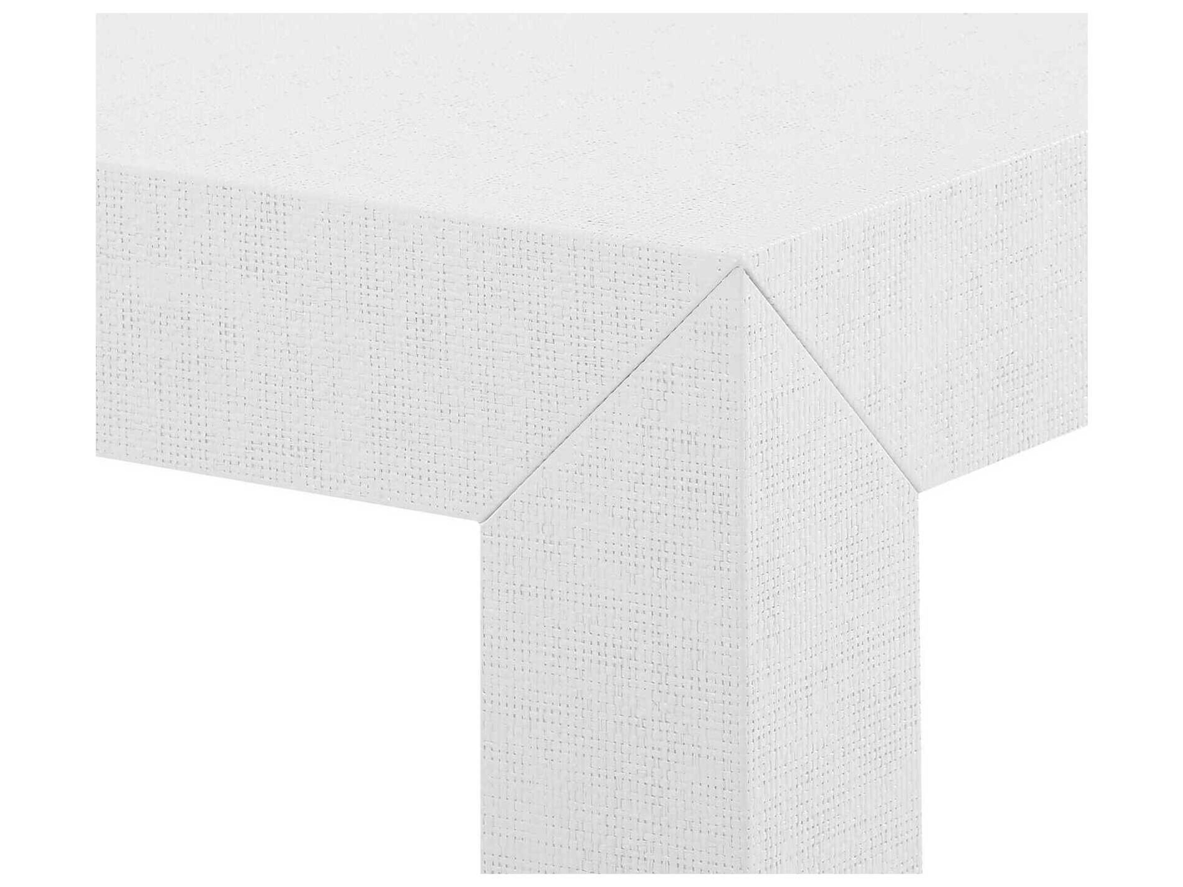 Villa & House Rectangular Wood Chiffon White Console Table