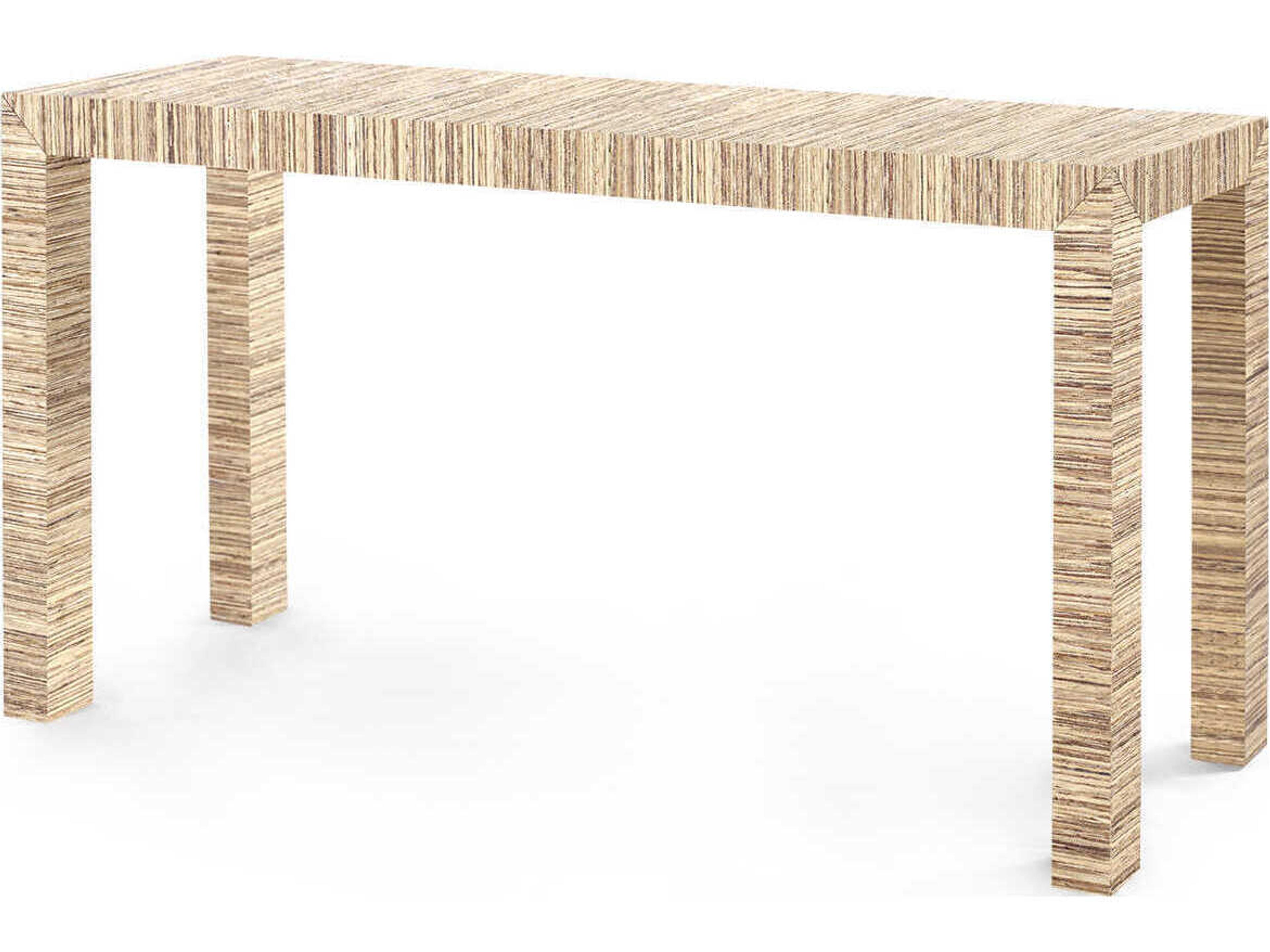 Rectangular Wood Papyrus Console Table