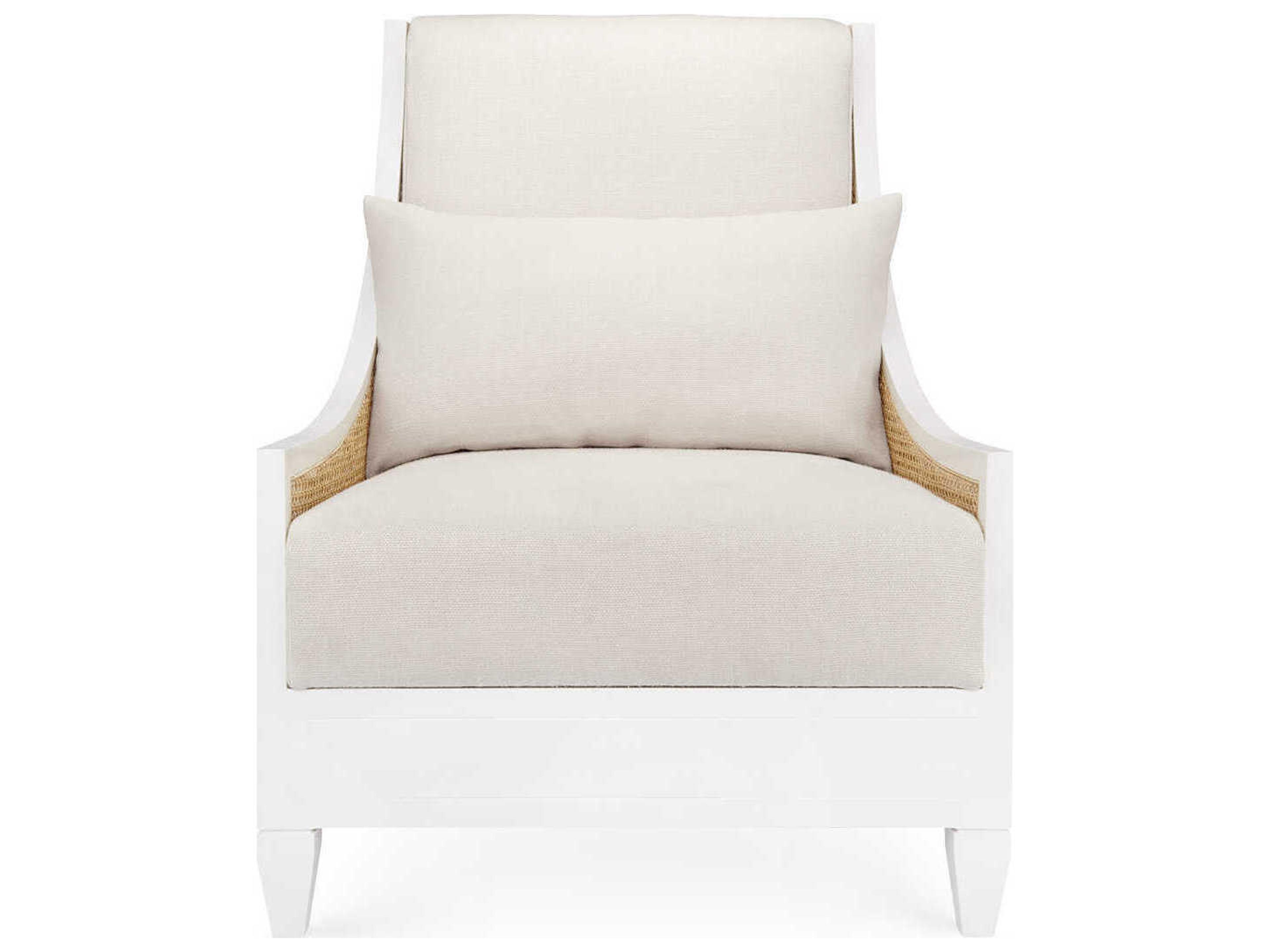 Villa & House White Fabric Accent Chair