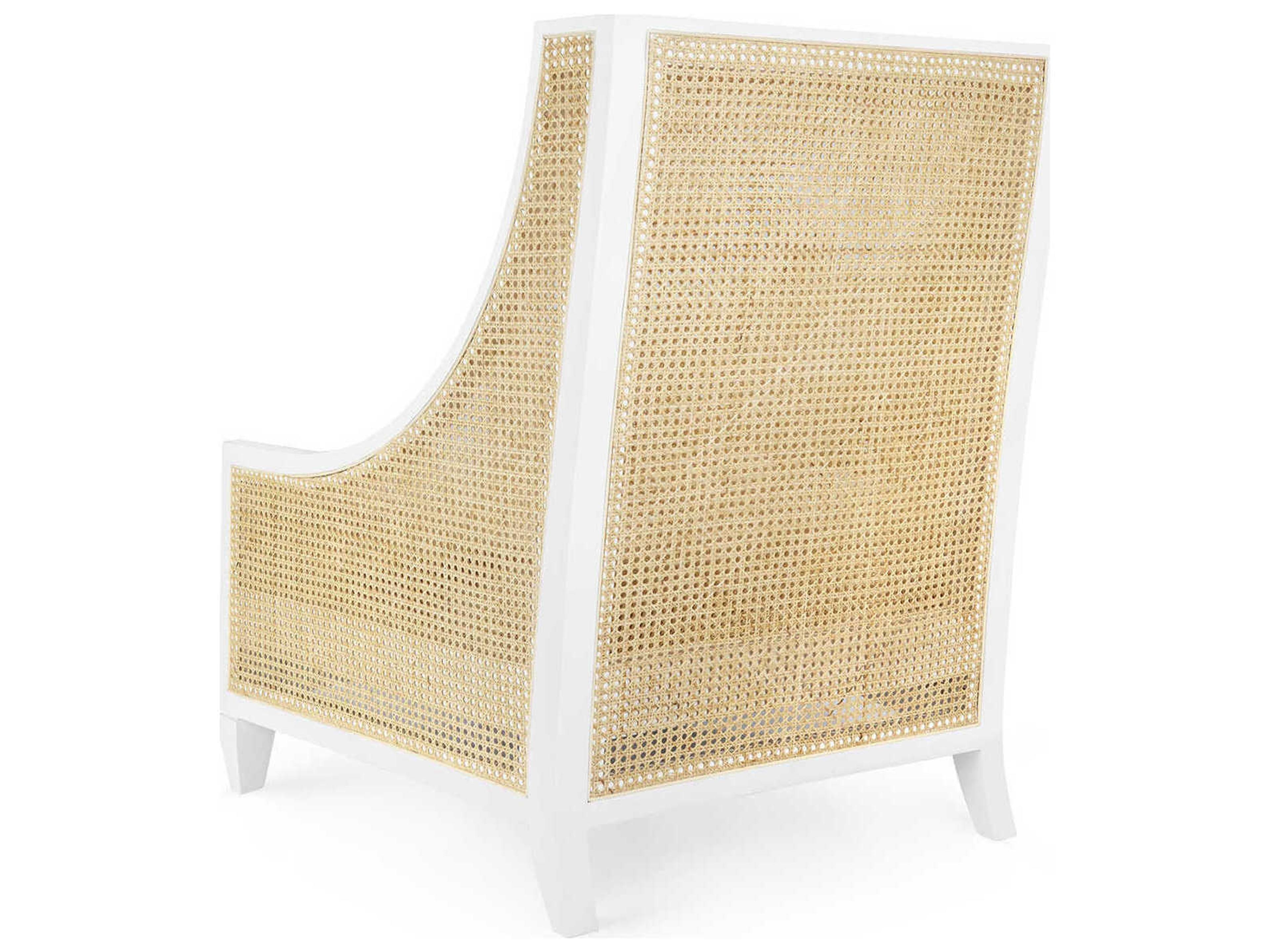 Villa & House White Fabric Accent Chair