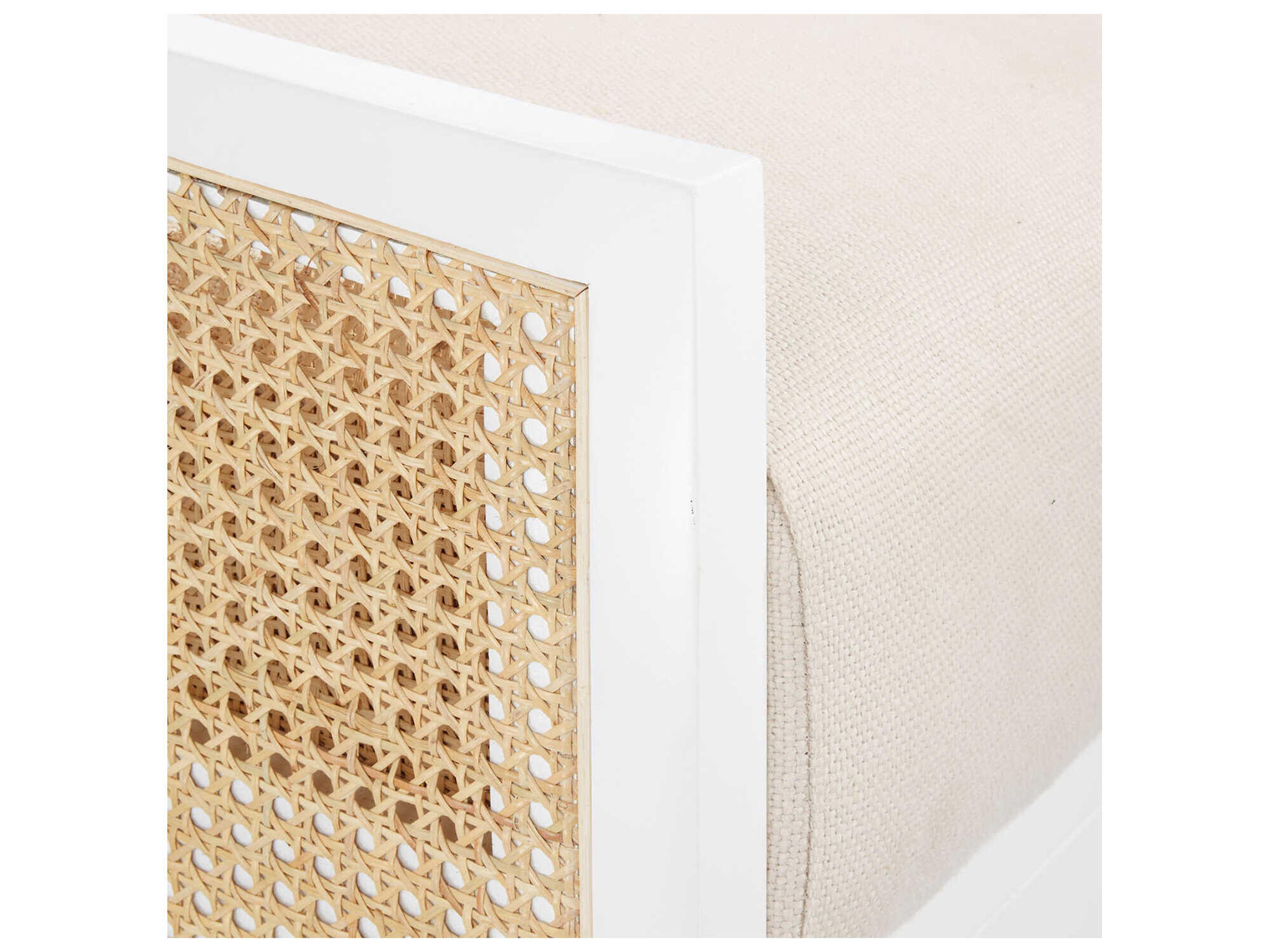 Villa & House White Fabric Accent Chair