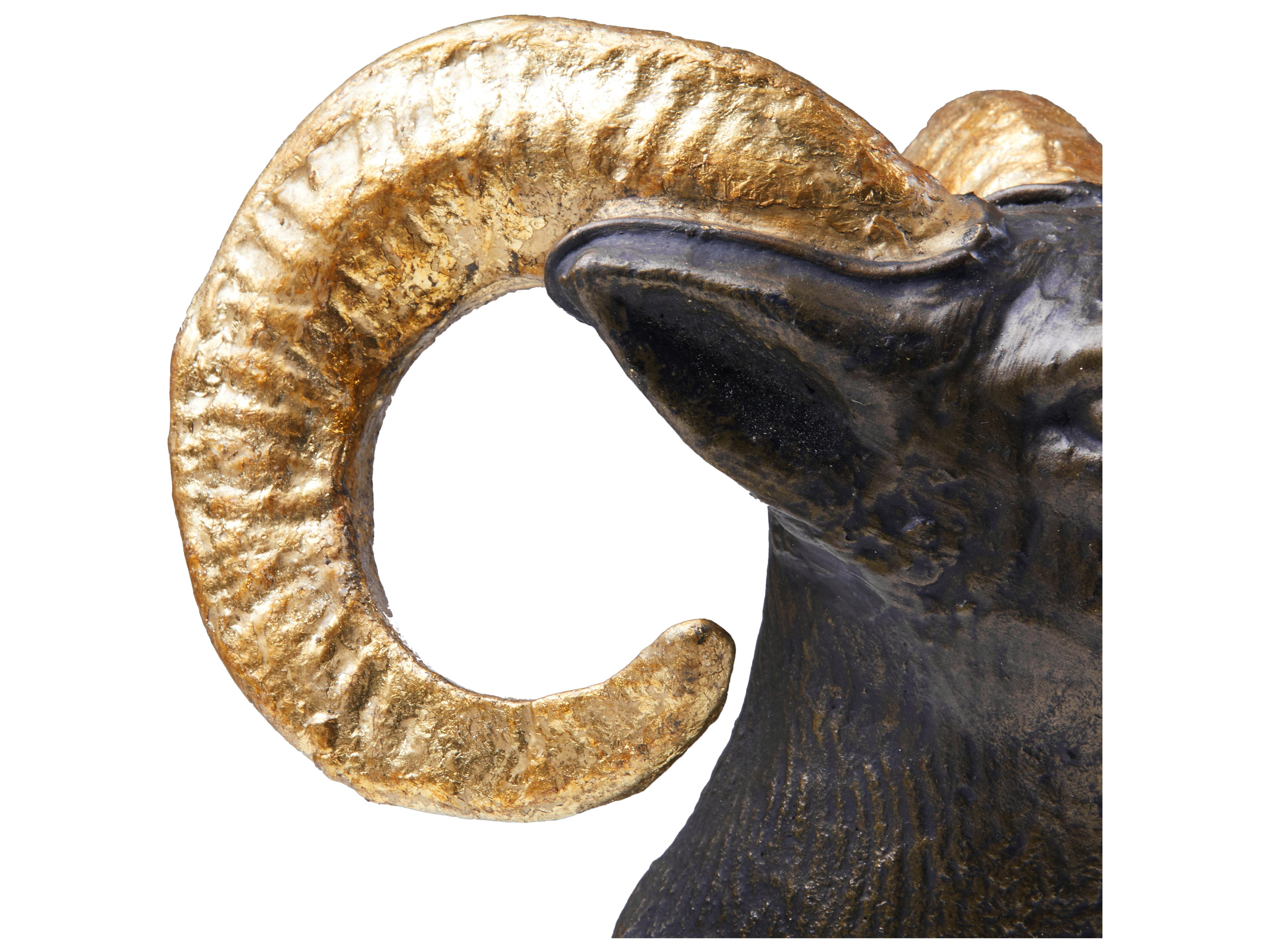 Villa & House Gold And Bronze Ram Statue