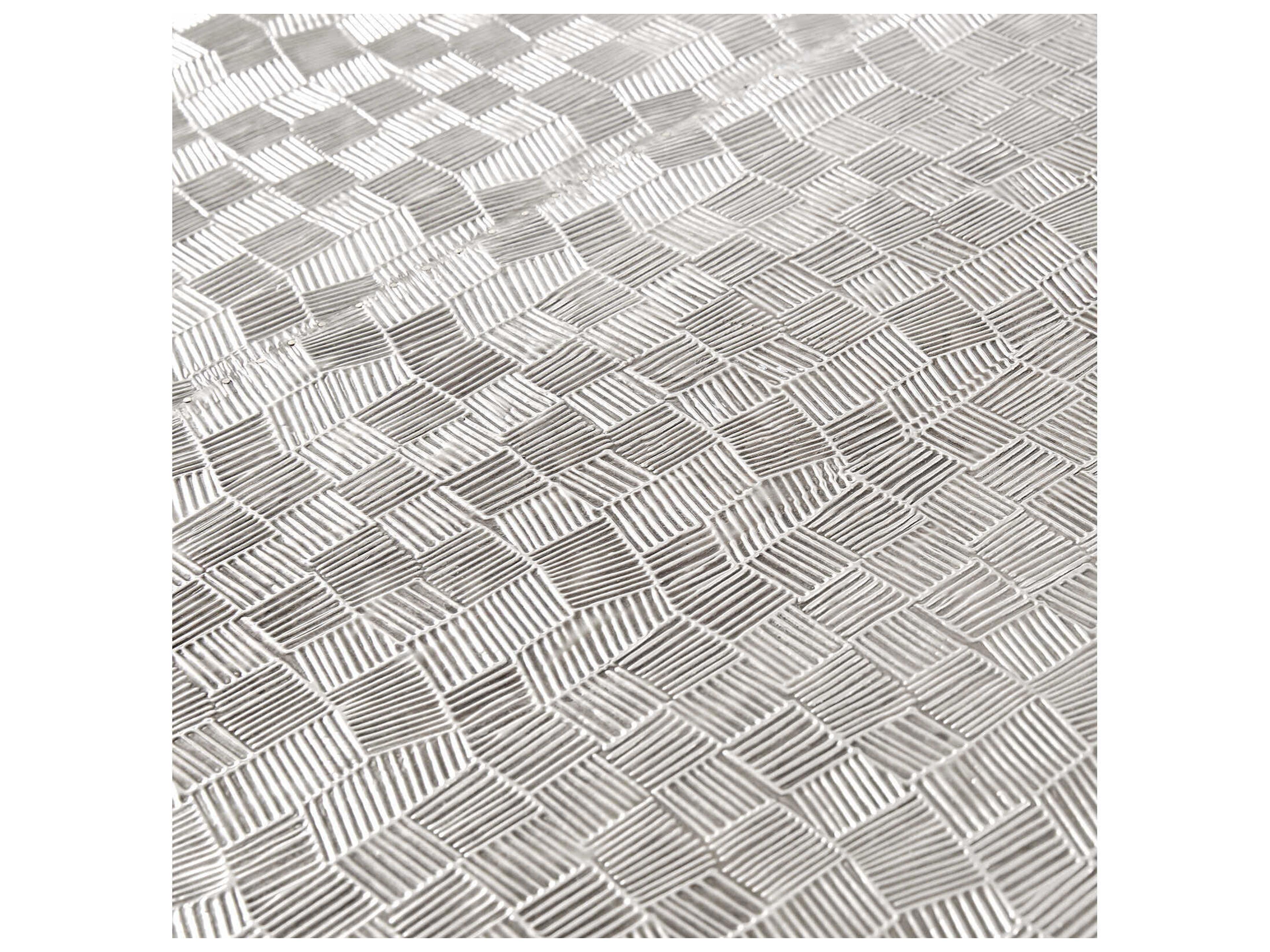 Villa & House Rectangular Metal Nickel Console Table